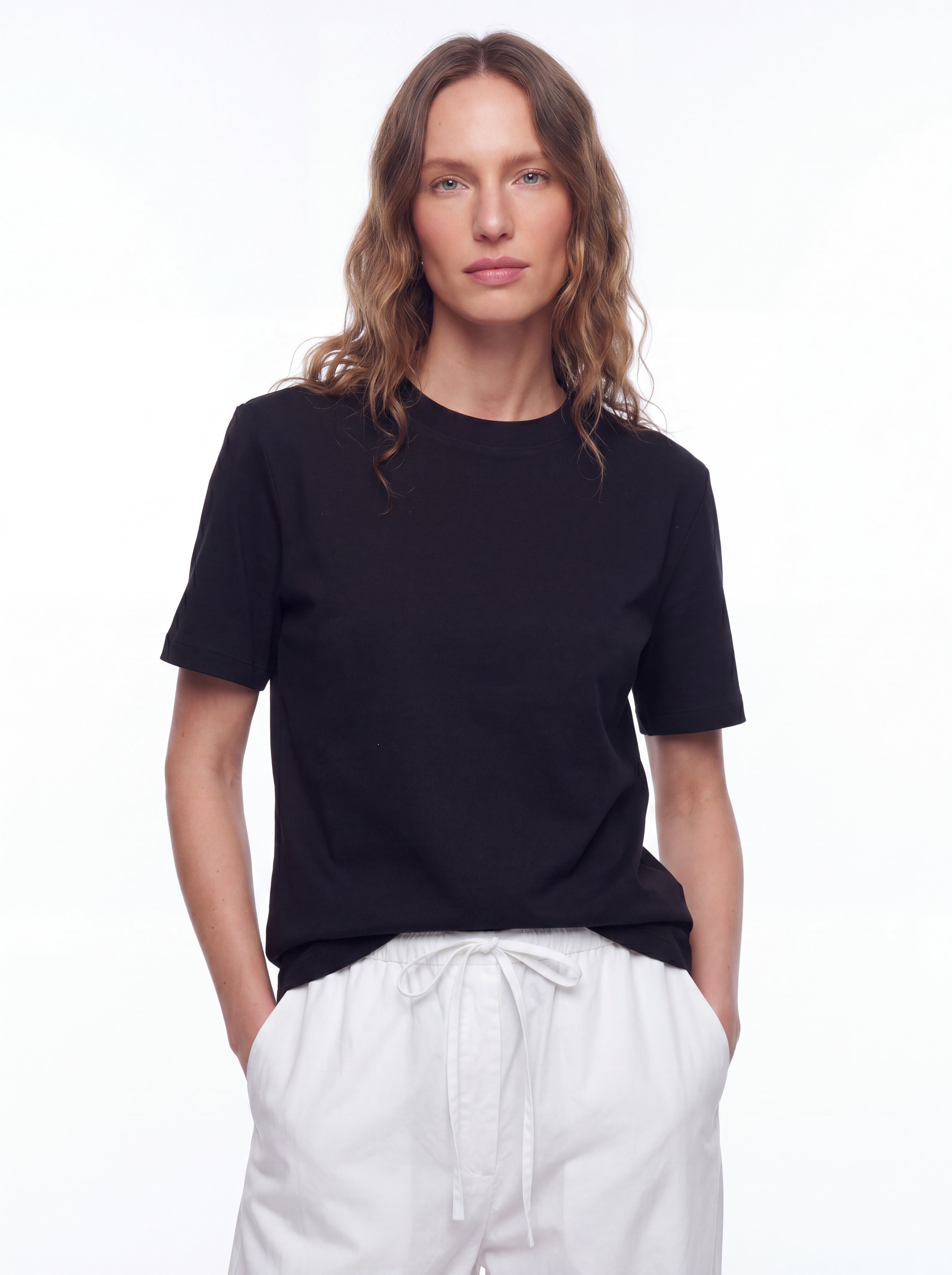 BASIC %100 COTTON T-SHIRT SIYAH