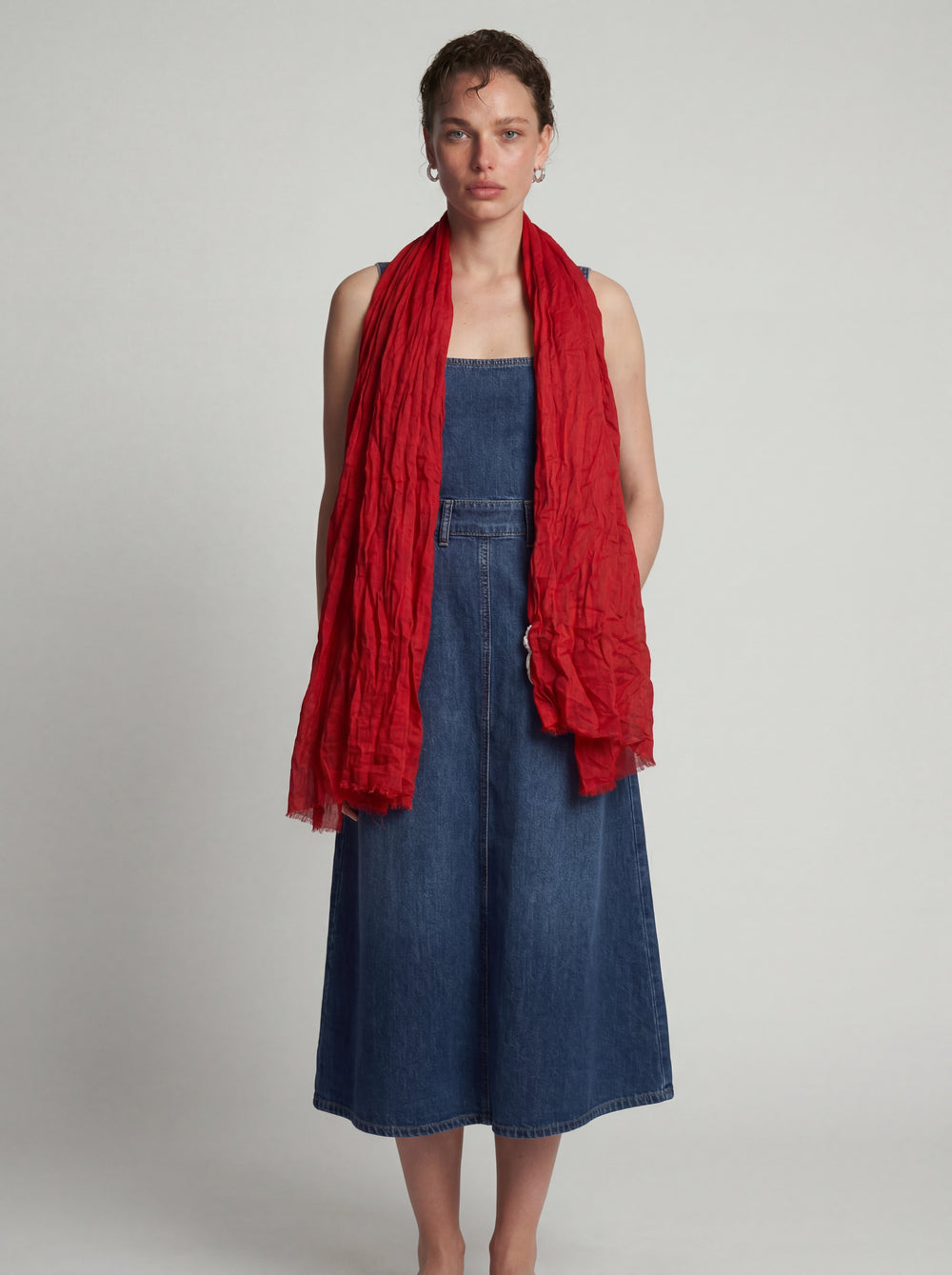 CHRISTMAS RED ORGANIK PAMUK HANDMADE SAL
