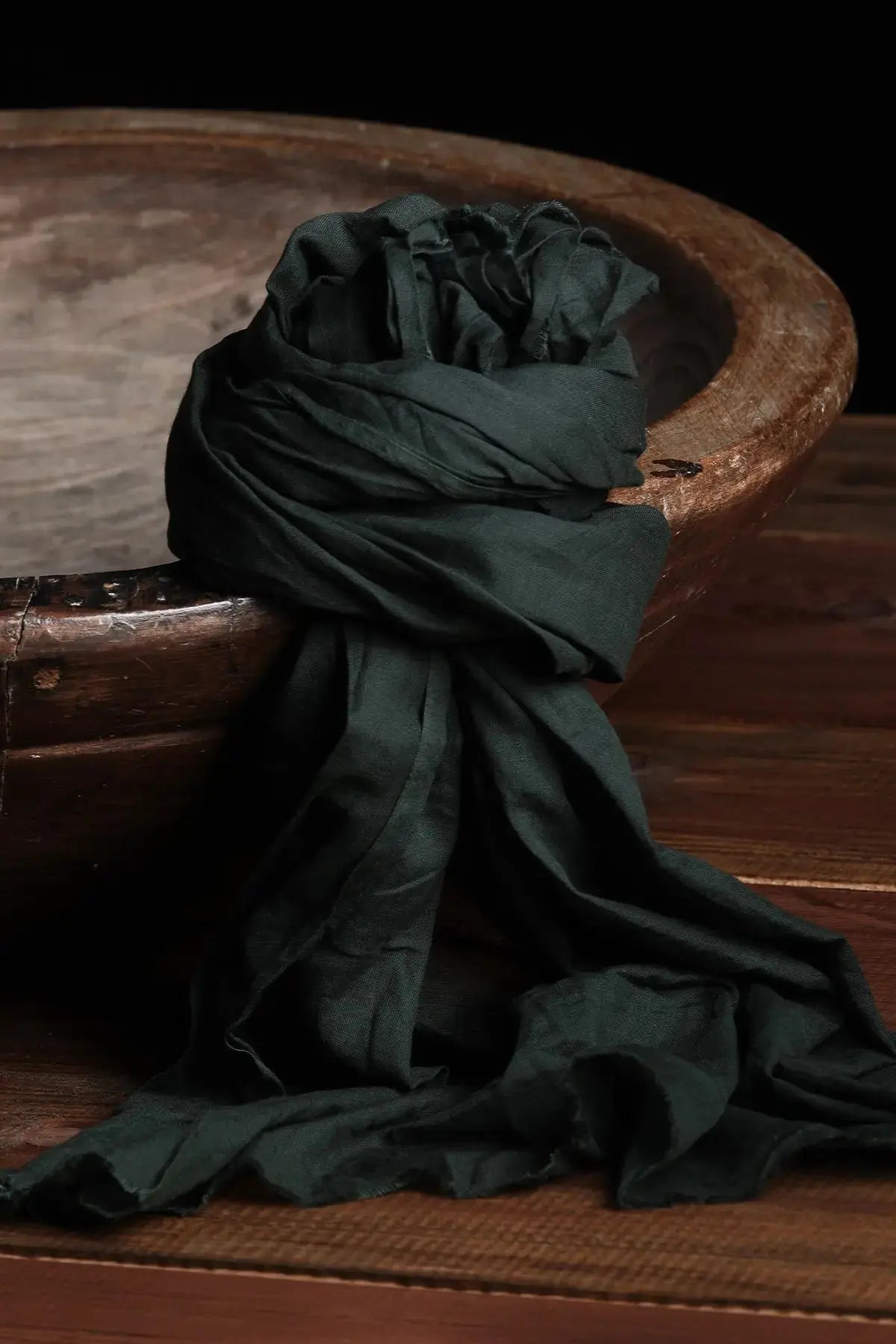 Organik Pamuk El Boyama Emerald Şal HARMONIOUS