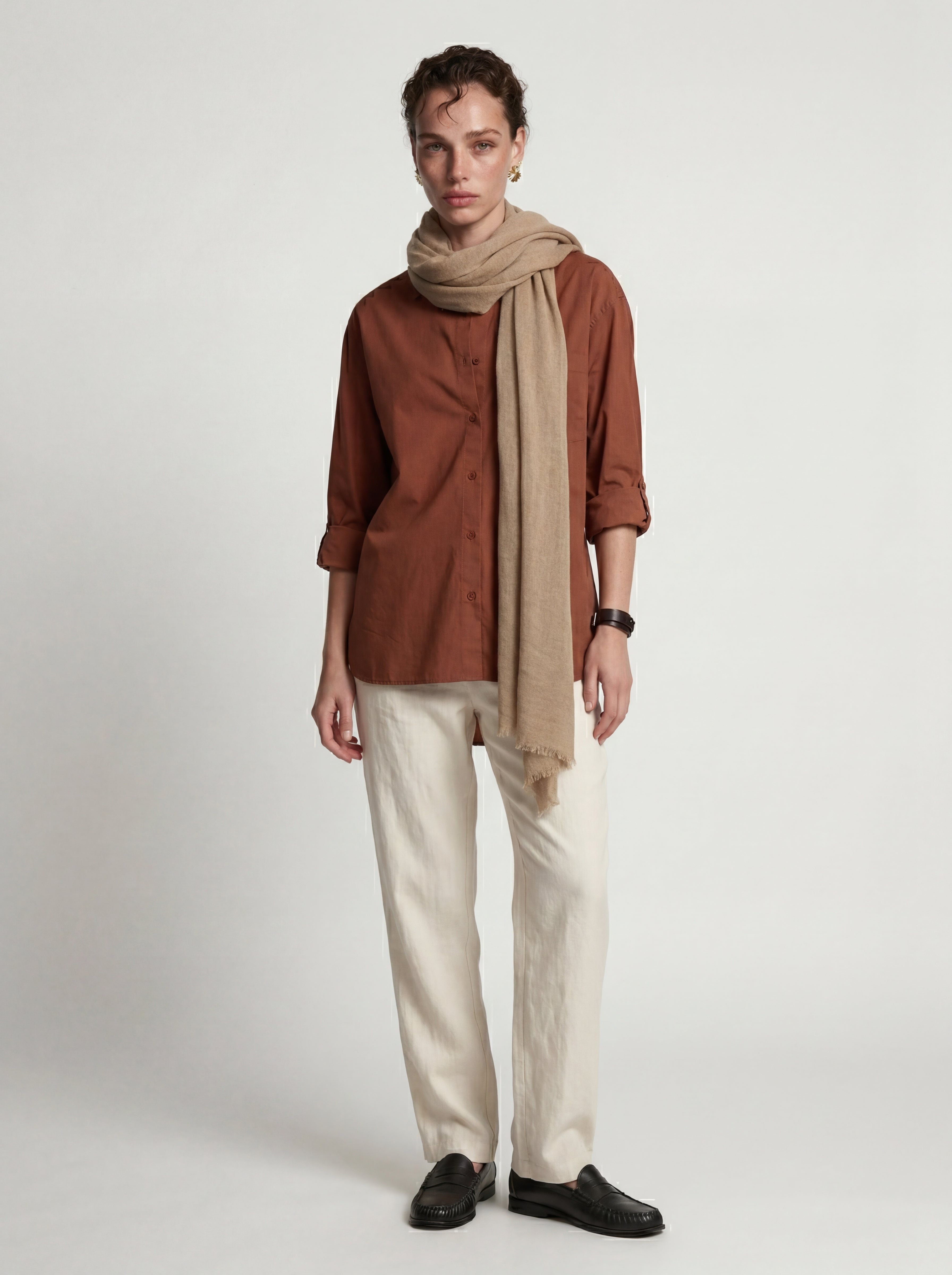 SAND BEIGE ORGANIK PAMUK HANDMADE SAL