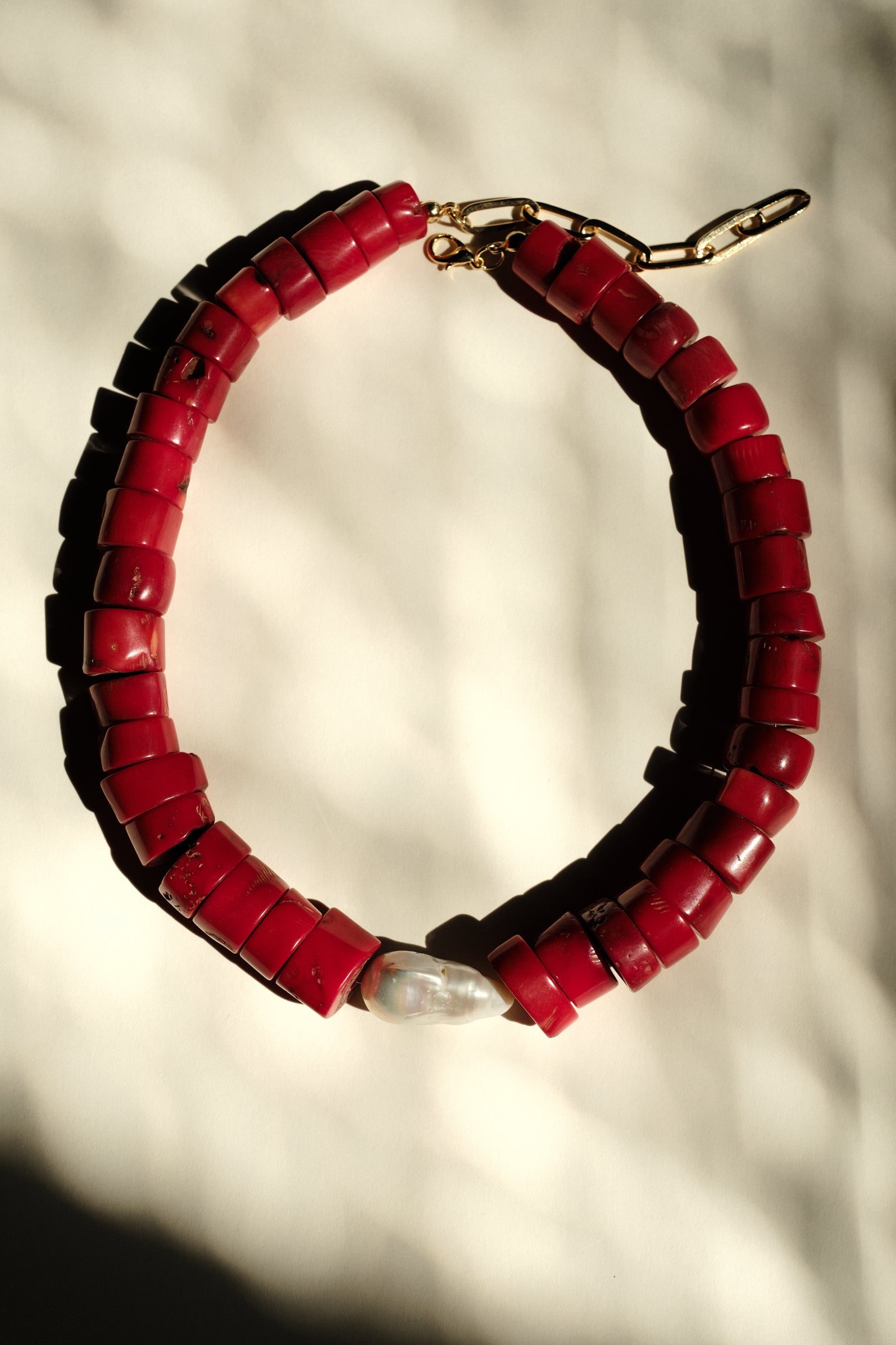 MATIERE ROUGE CORAL NECKLACE