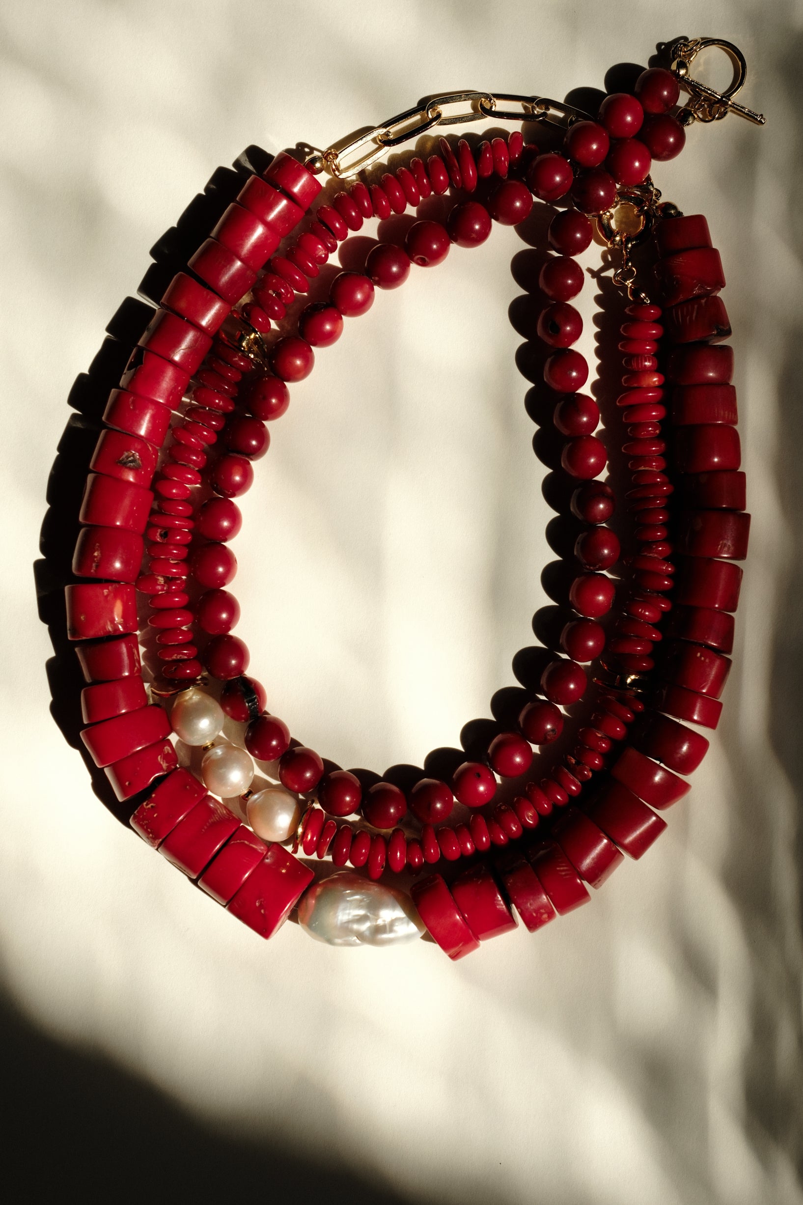MATIERE ROUGE CORAL NECKLACE