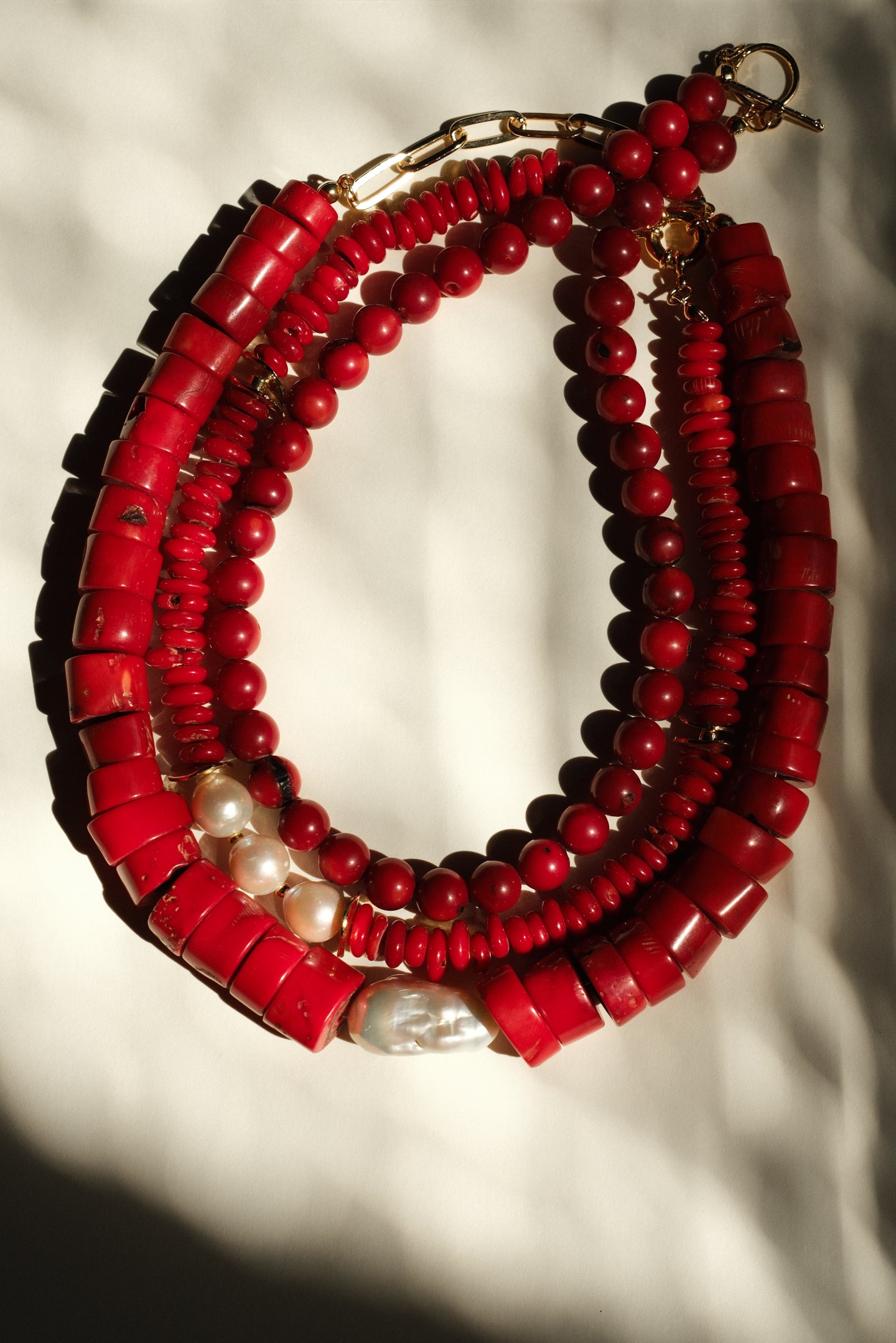 MATIERE ROUGE CORAL NECKLACE