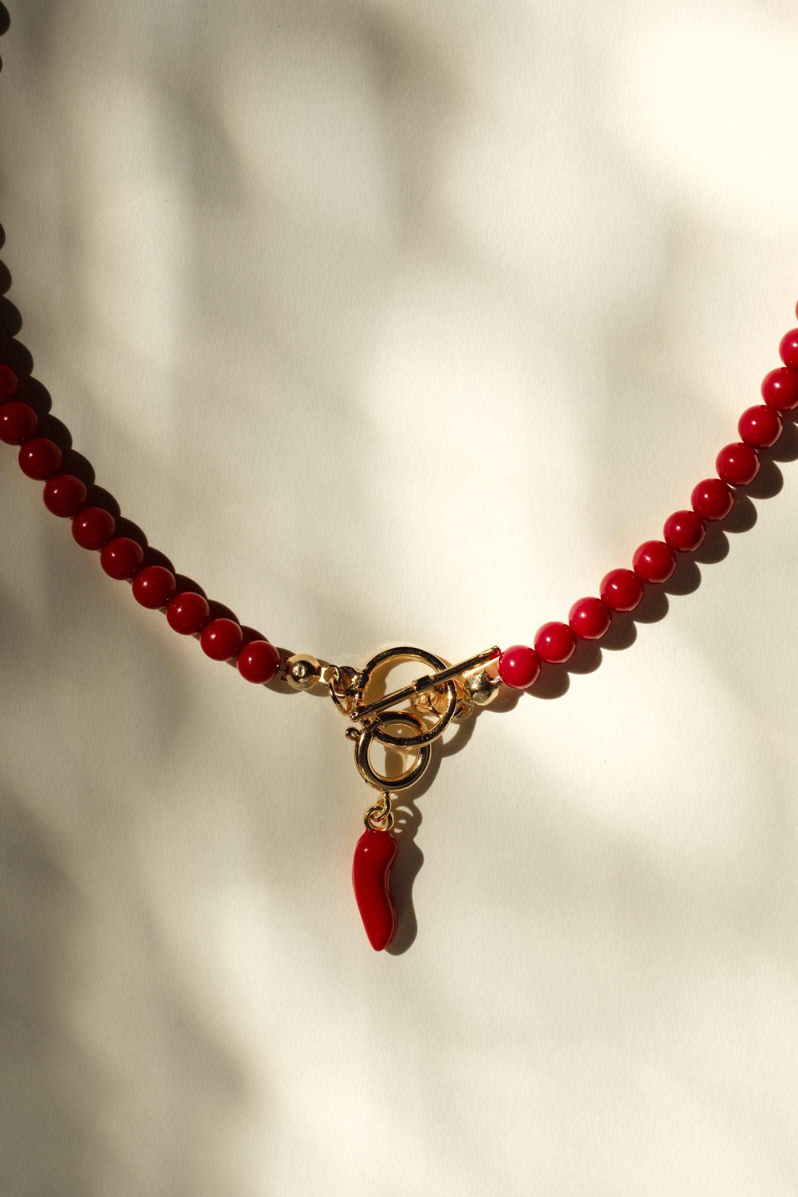 MATIERE ROUGE CORAL NECKLACE