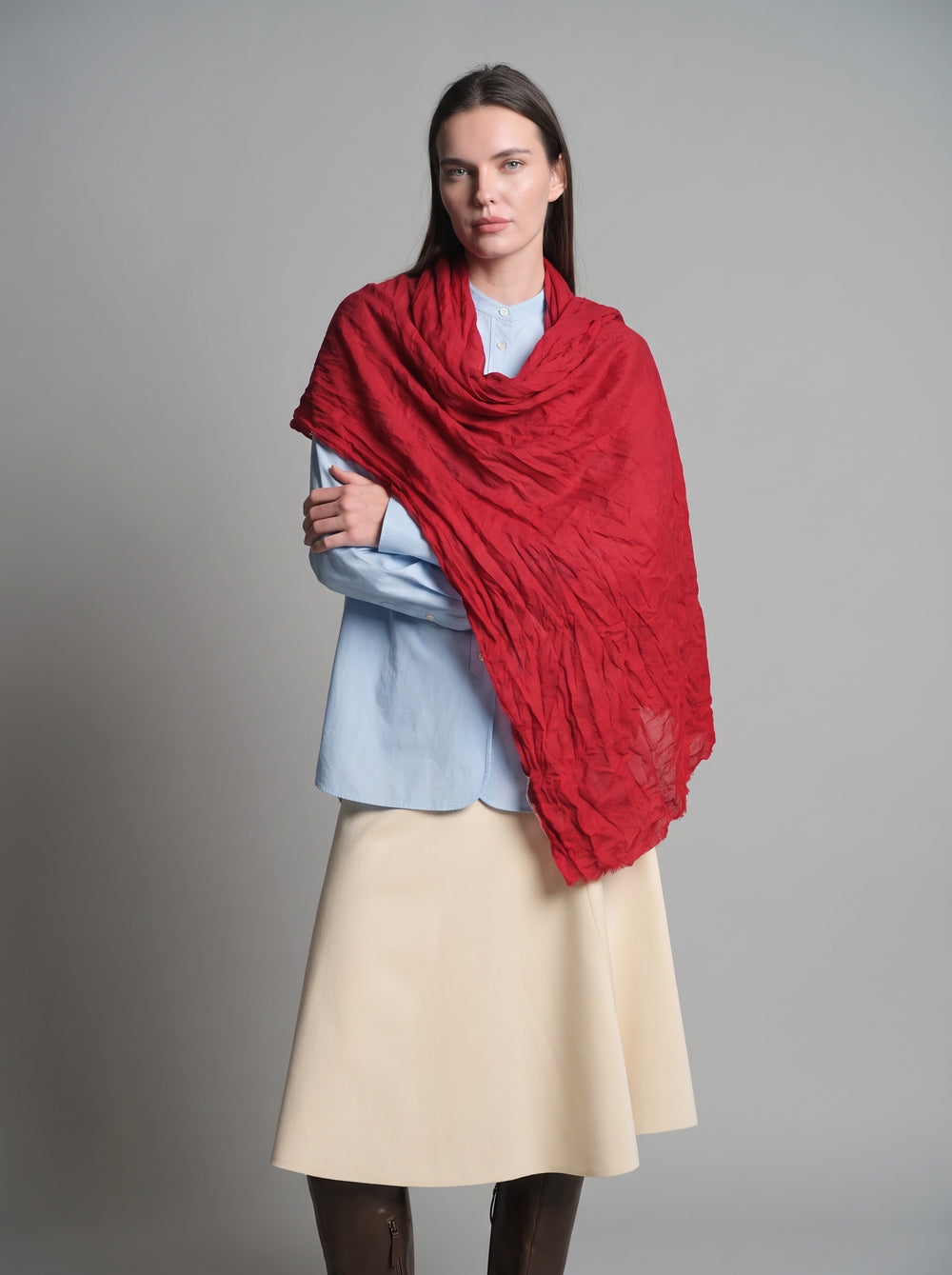 CHRISTMAS RED ORGANIK PAMUK HANDMADE SAL