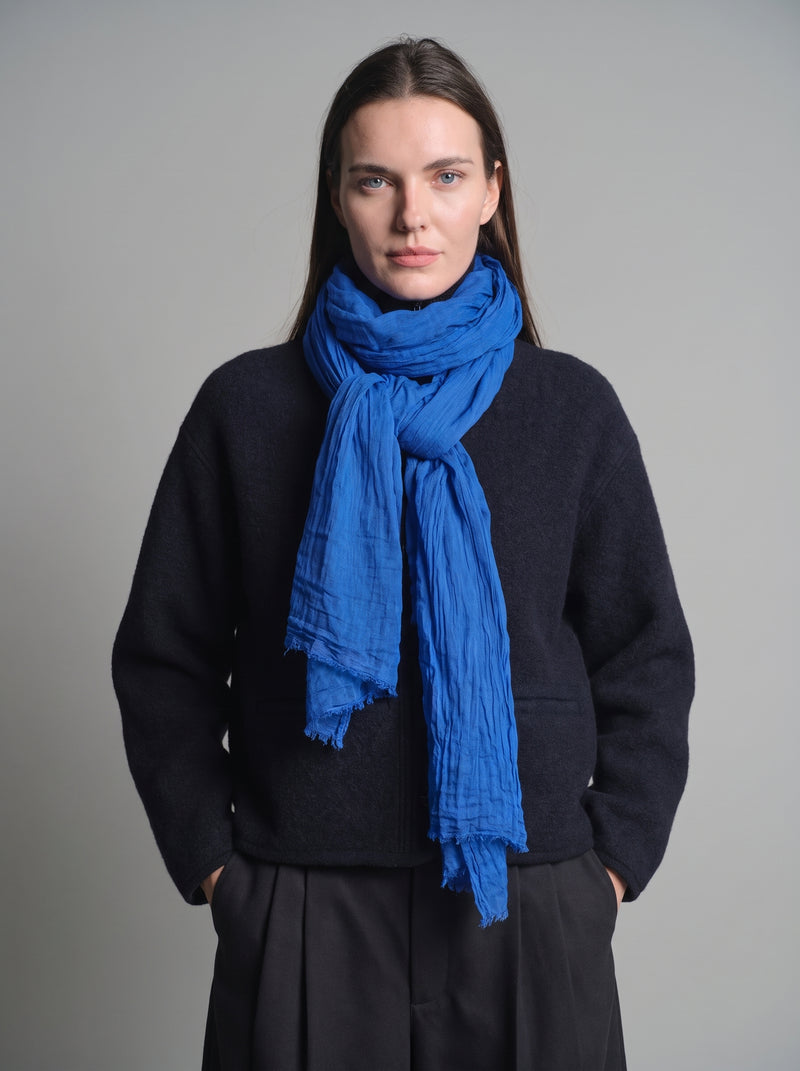 ROYAL BLUE ORGANIK PAMUK HANDMADE SAL