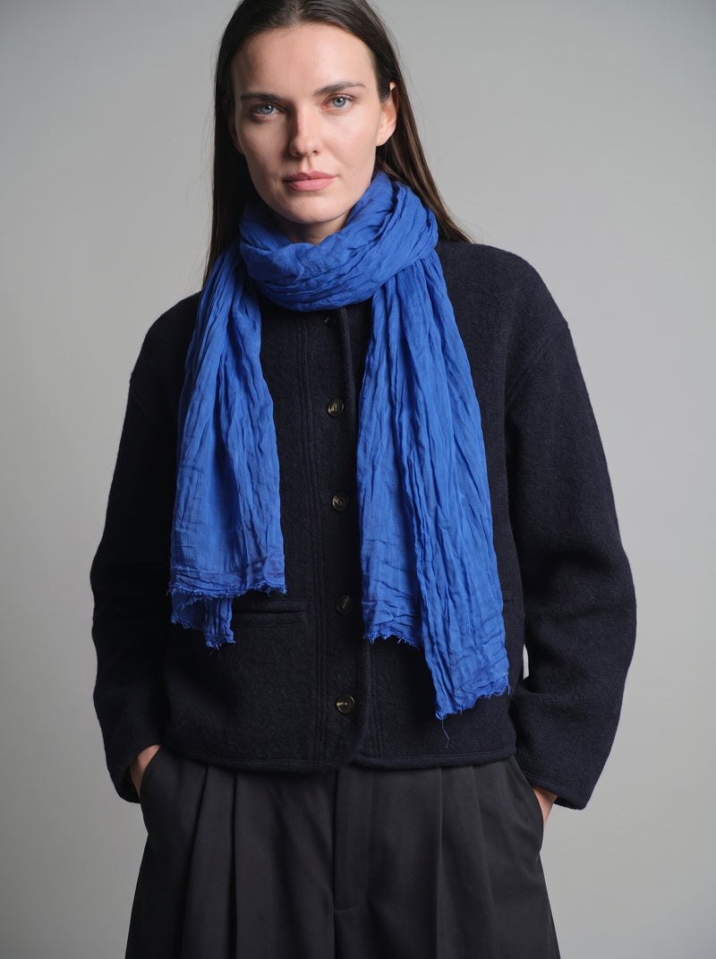 ROYAL BLUE ORGANIK PAMUK HANDMADE SAL