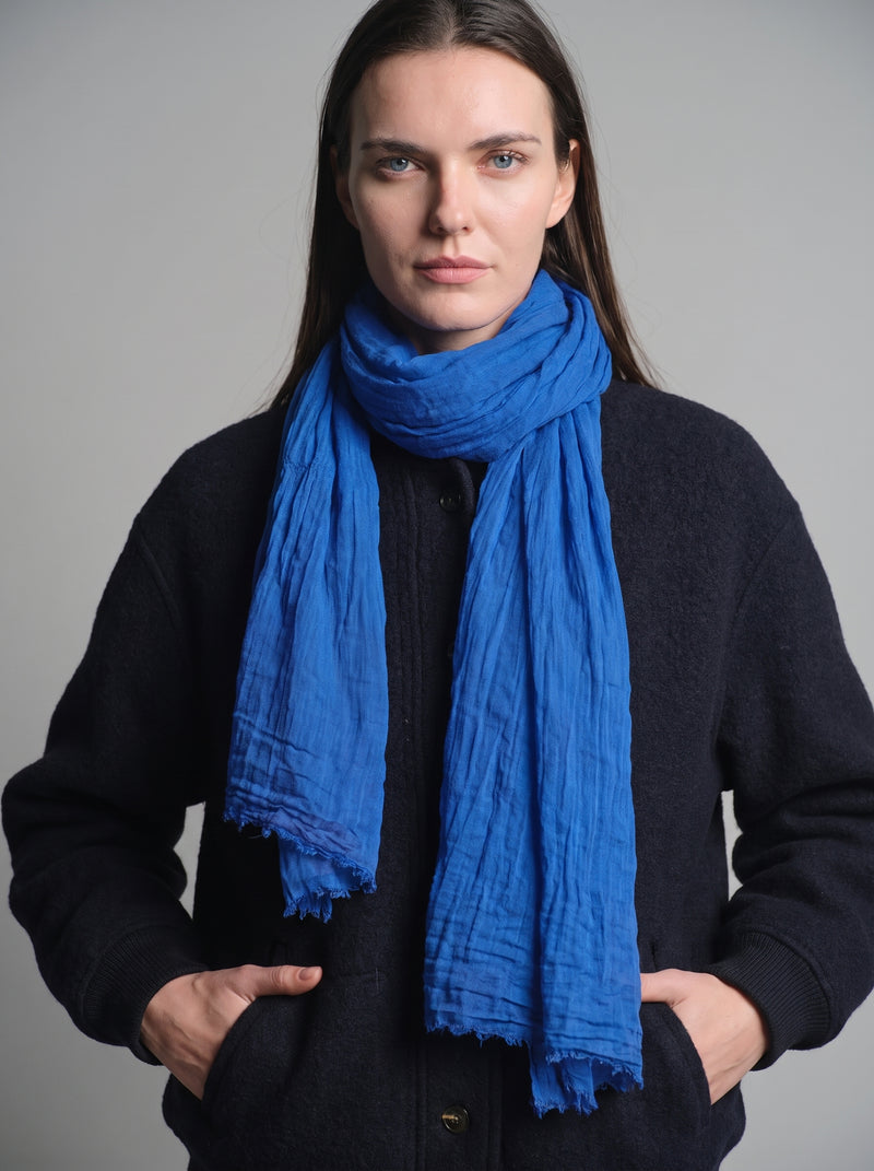 ROYAL BLUE ORGANIK PAMUK HANDMADE SAL
