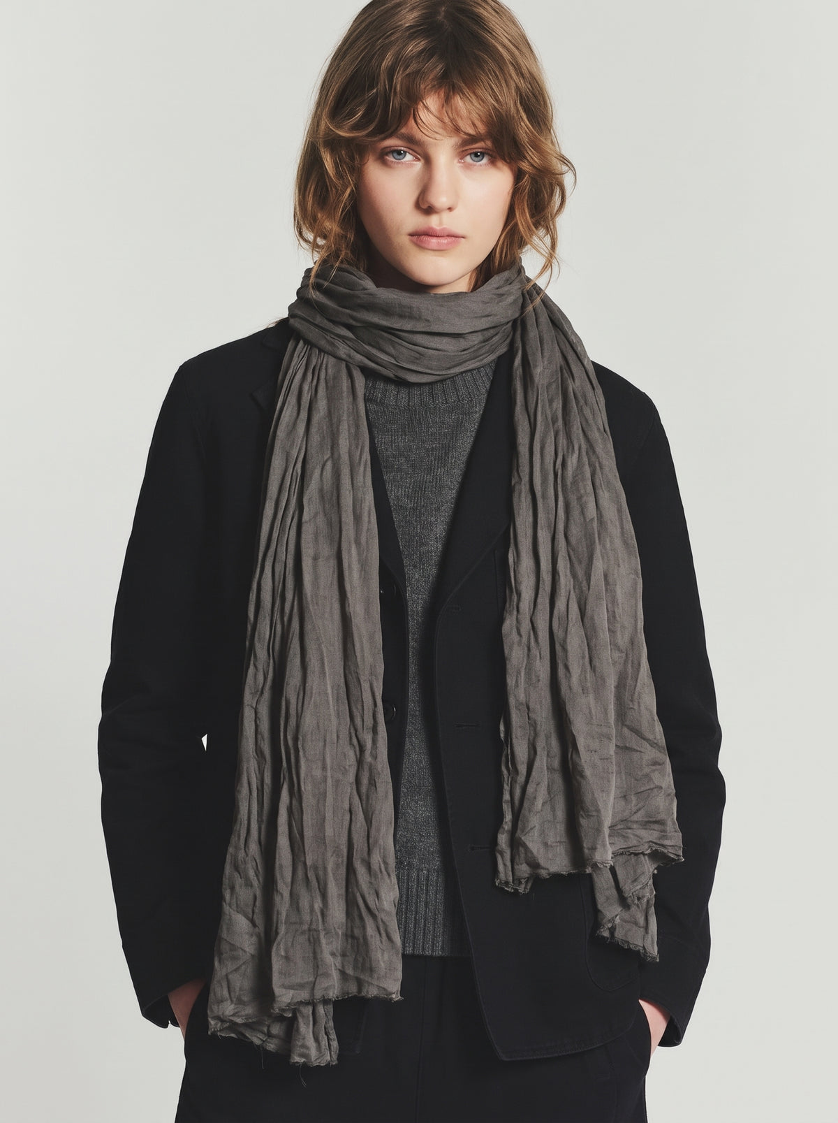 GREY ORGANIK PAMUK HANDMADE SAL