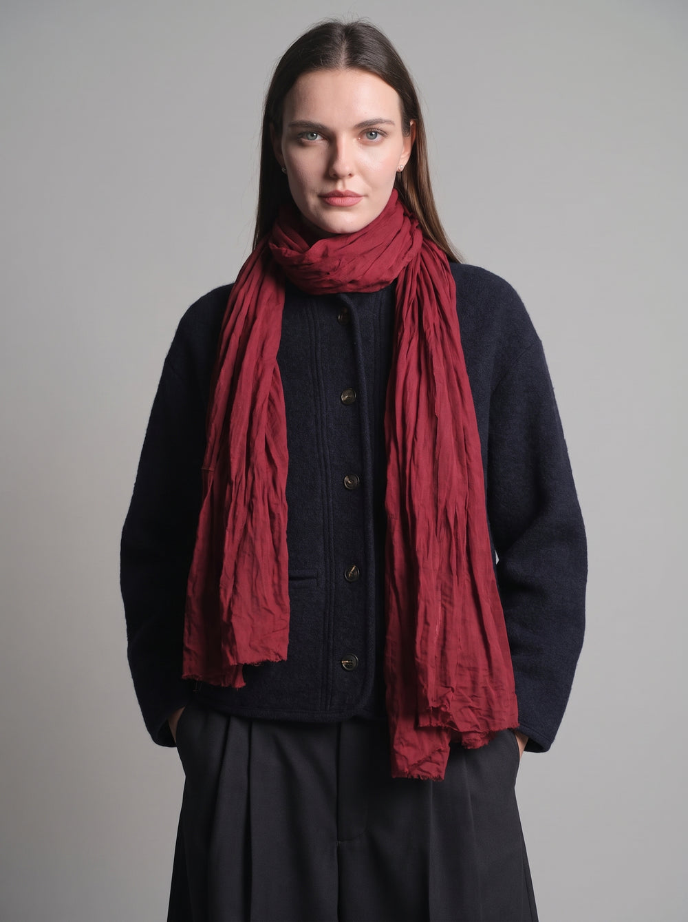BRITISH RED ORGANIK PAMUK HANDMADE SAL