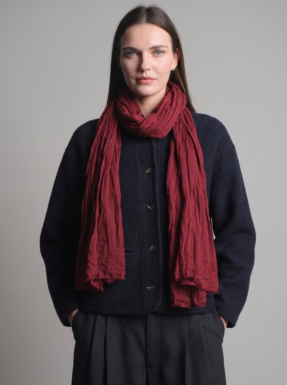 BRITISH RED ORGANIK PAMUK HANDMADE SAL