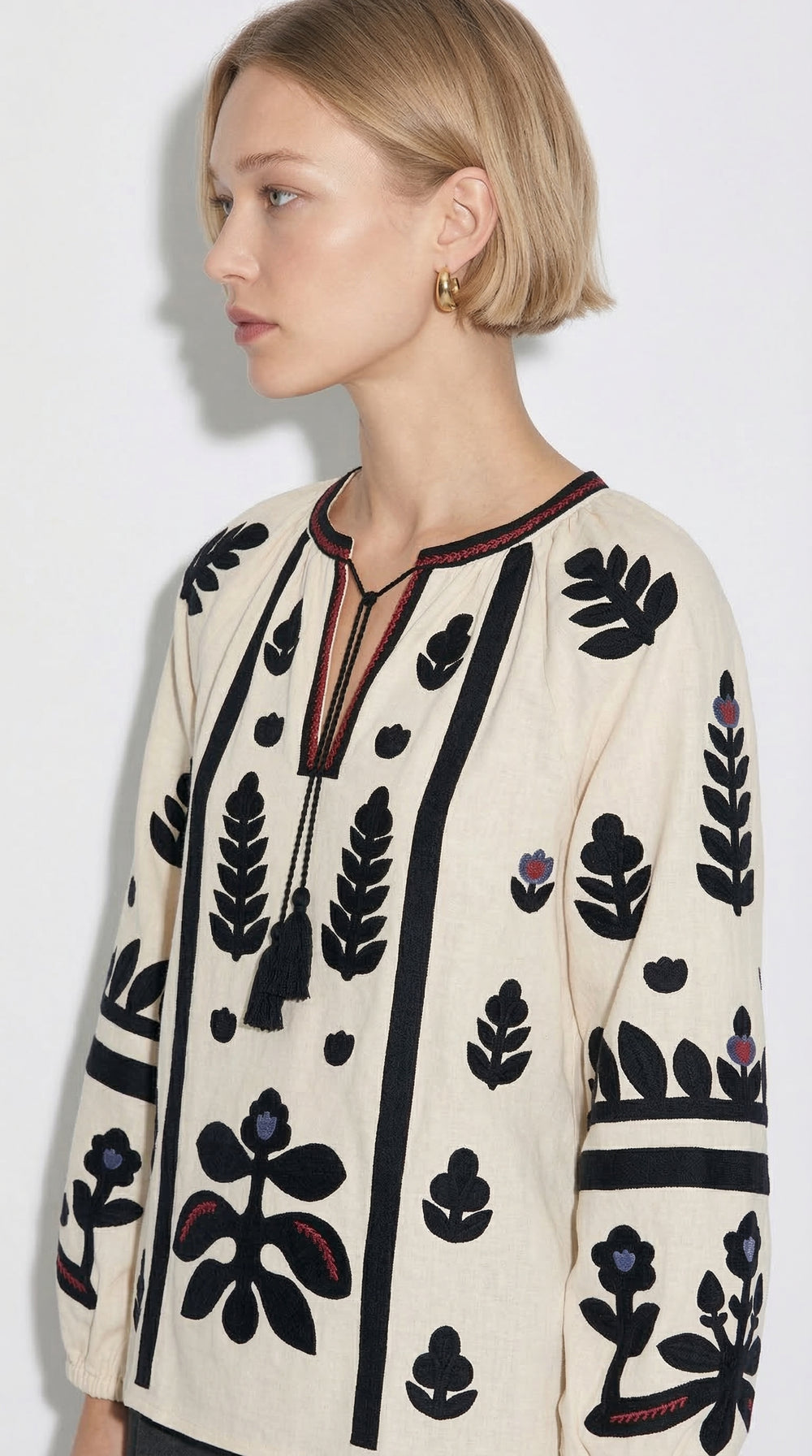 CAPE NAKISLI BLUZ KREM