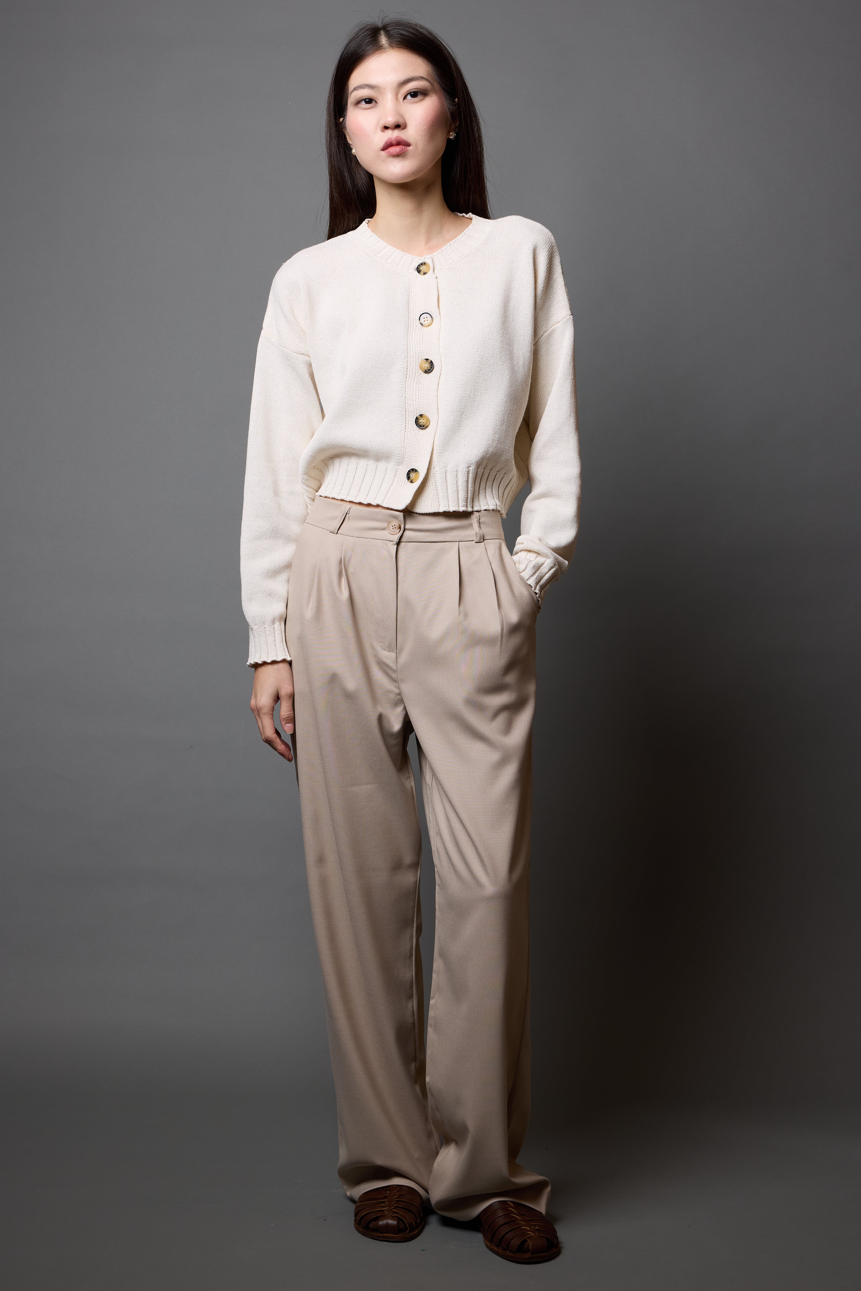 PİLELİ PALAZZO PANTOLON BEIGE