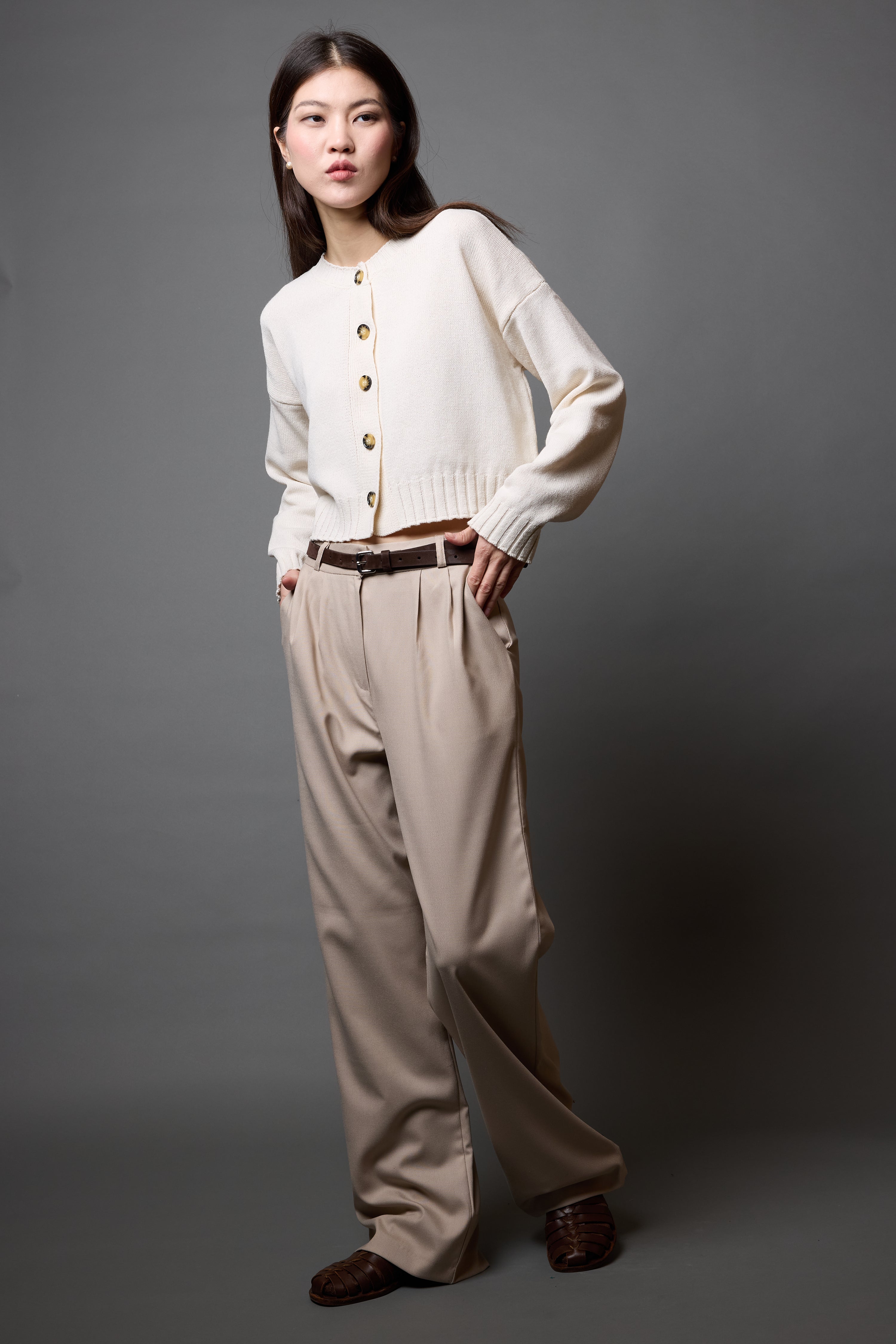 PİLELİ PALAZZO PANTOLON BEIGE