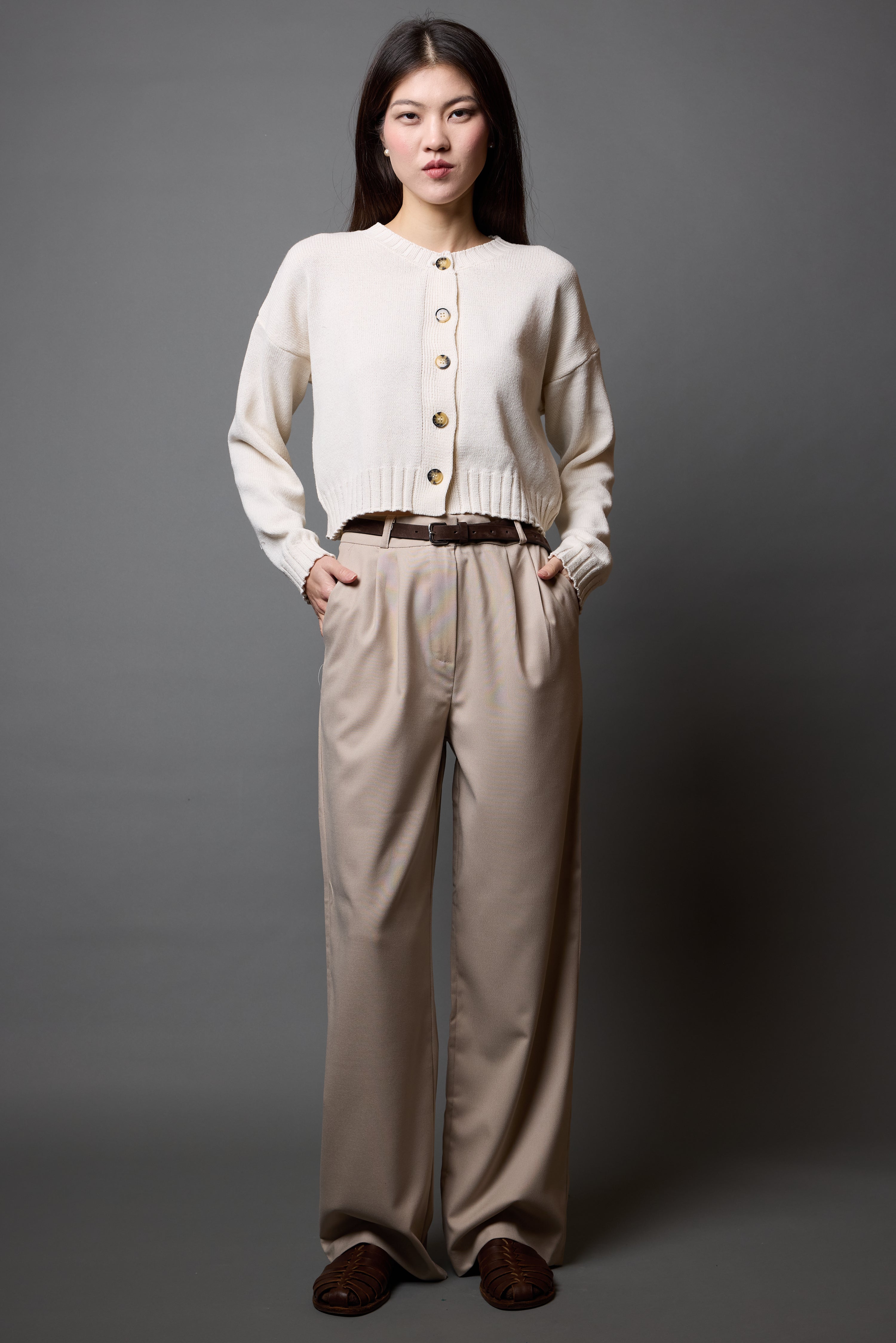 PİLELİ PALAZZO PANTOLON BEIGE