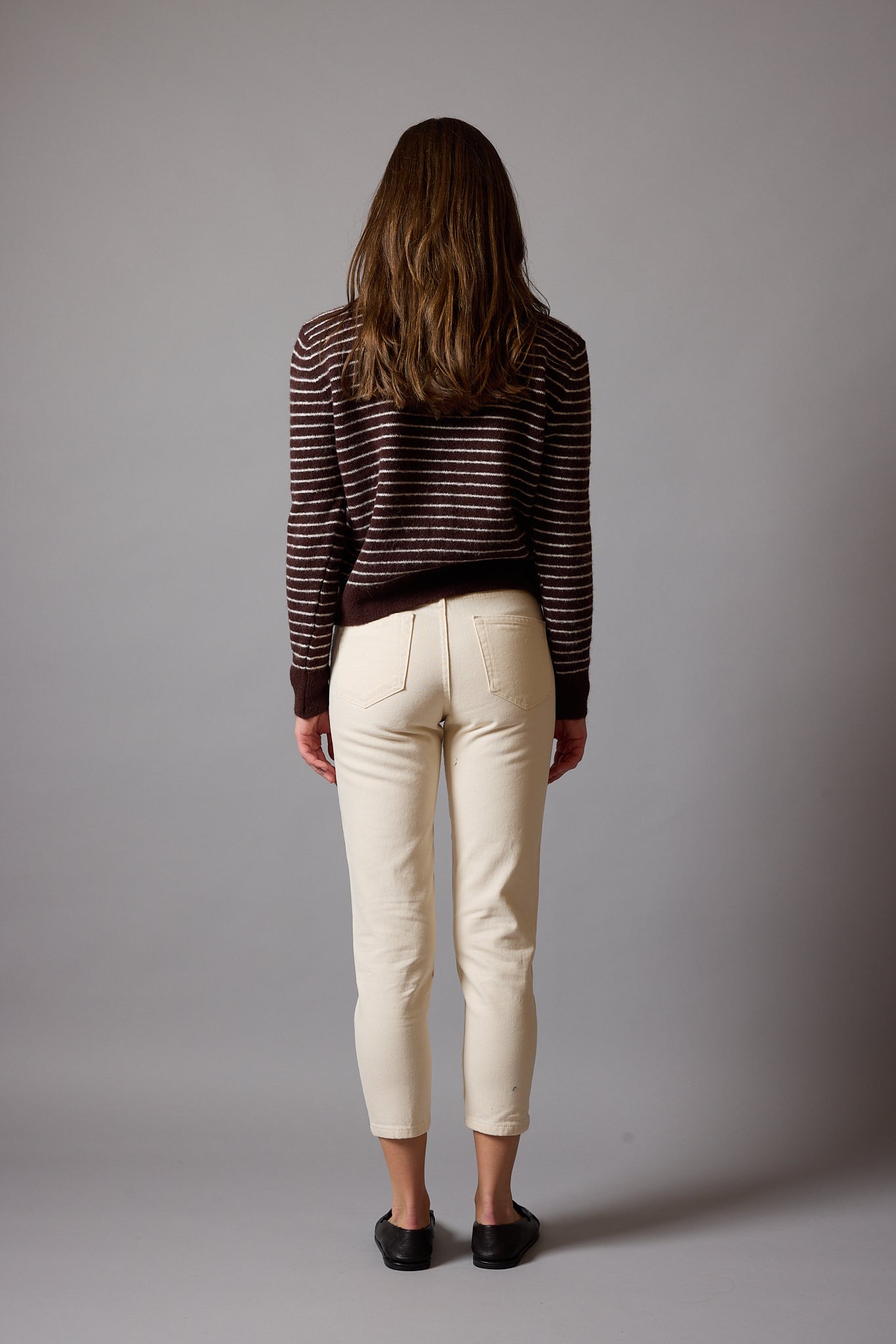 STRAIGHT FIT YUKSEK BEL MOM JEAN KREM