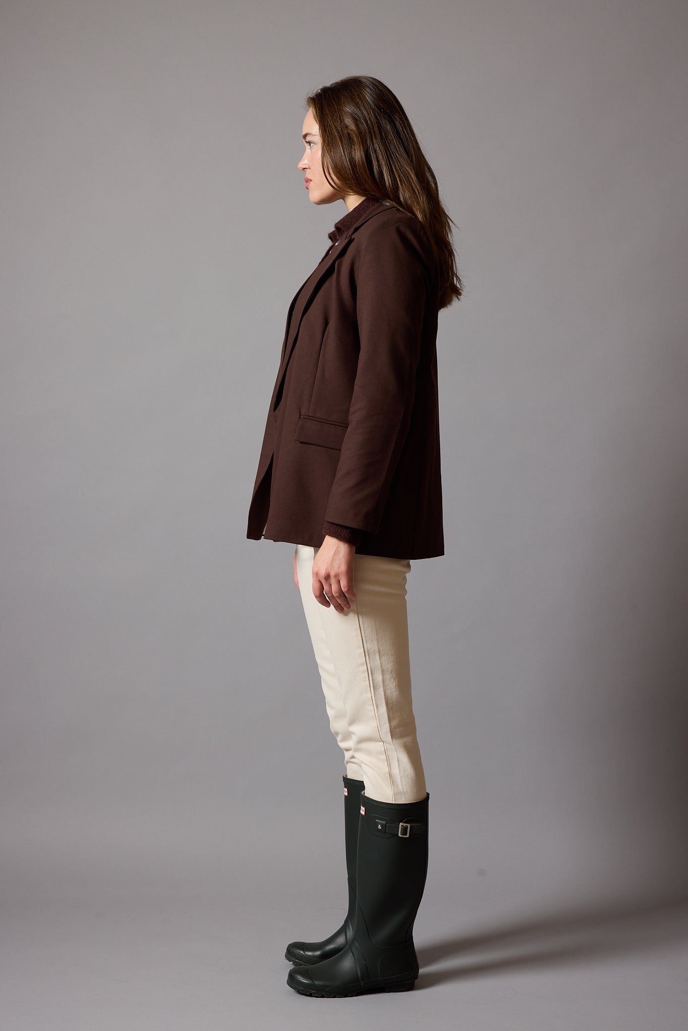 KLASİK KESIM BLAZER CEKET ACI KAHVE