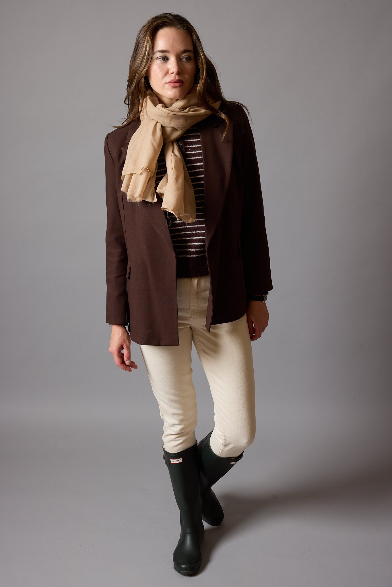 Sand Beige Organik Pamuk Handmade Şal