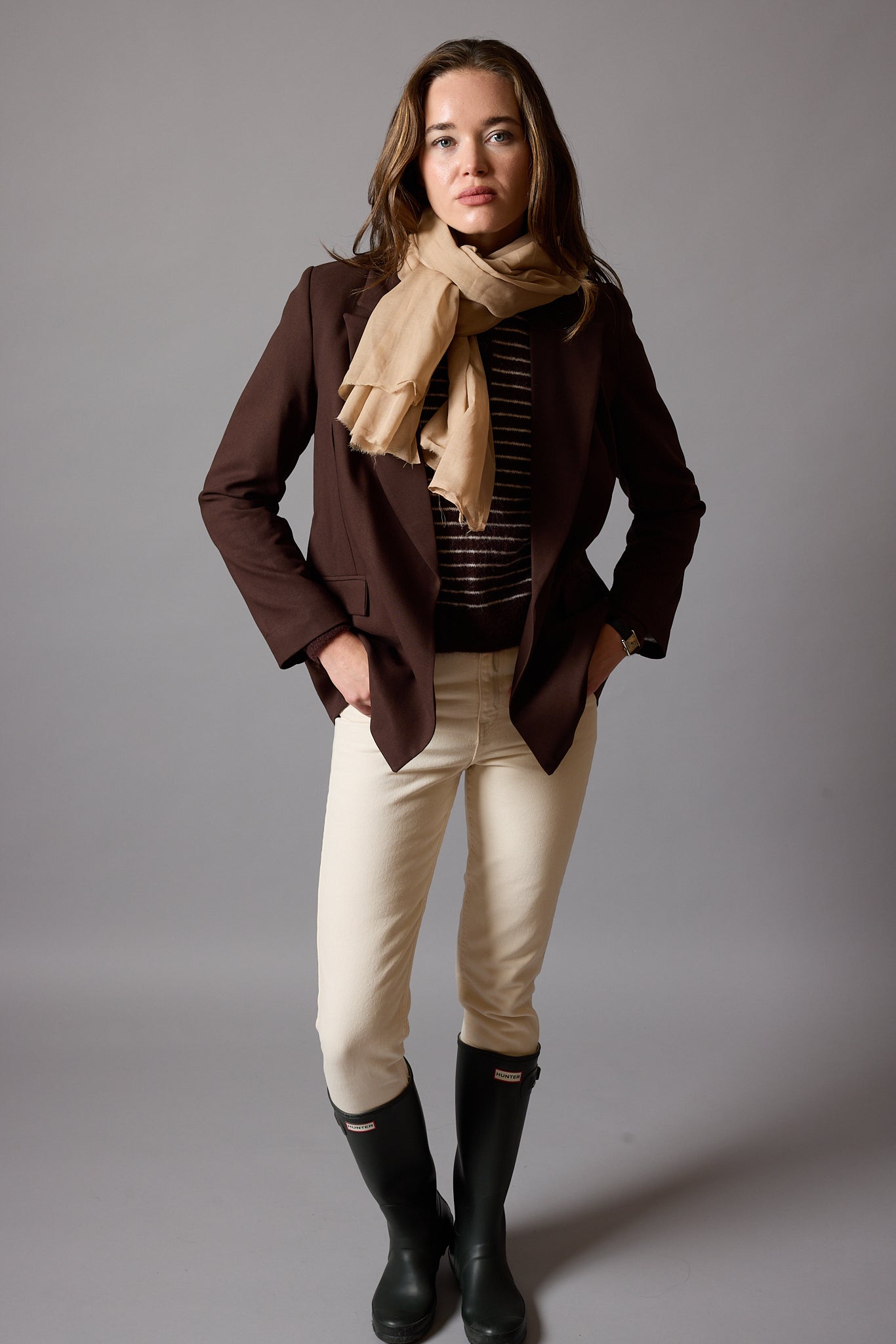 Sand Beige Organik Pamuk Handmade Şal