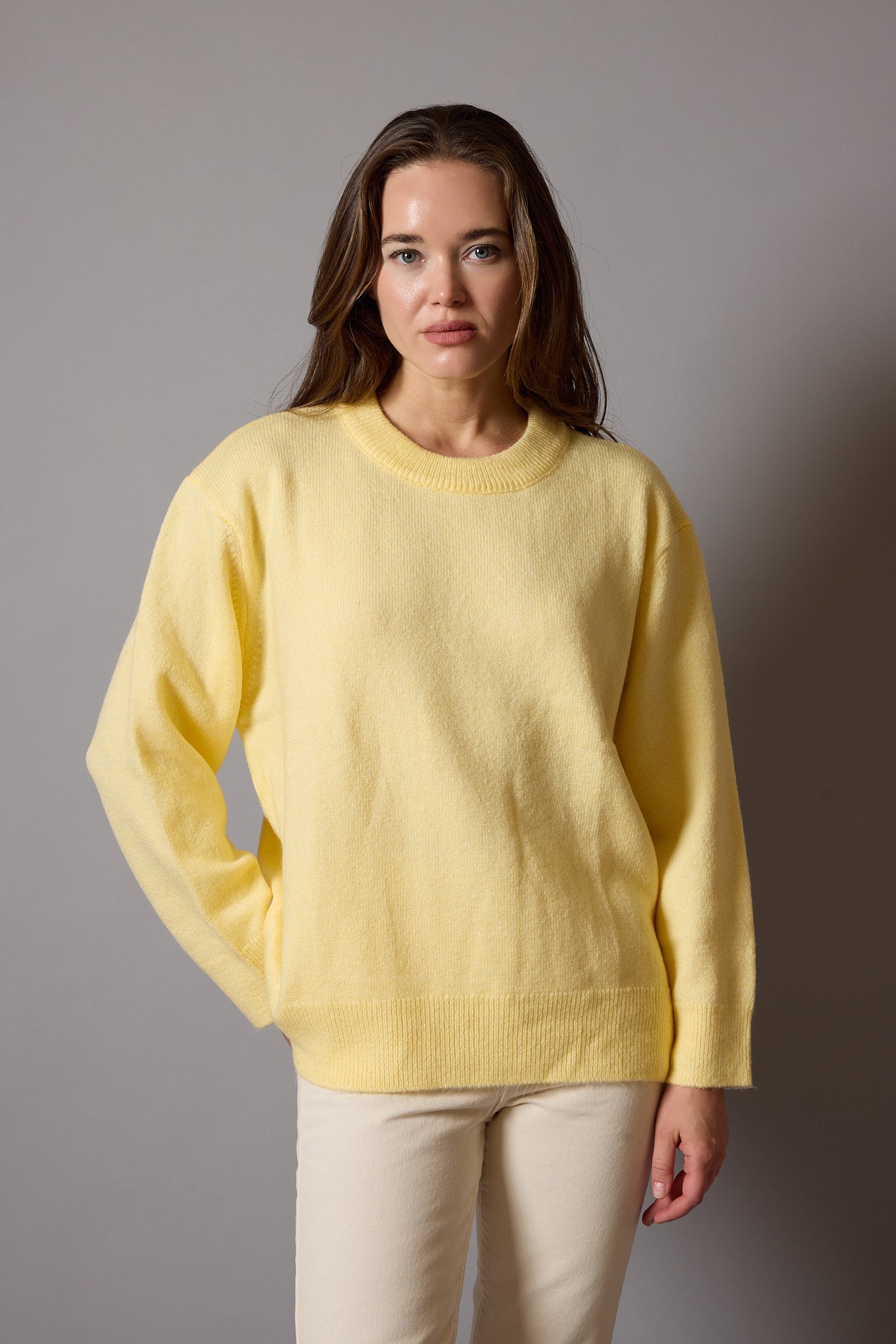 OVERSIZE BISIKLET YAKA KAZAK BUTTER YELLOW