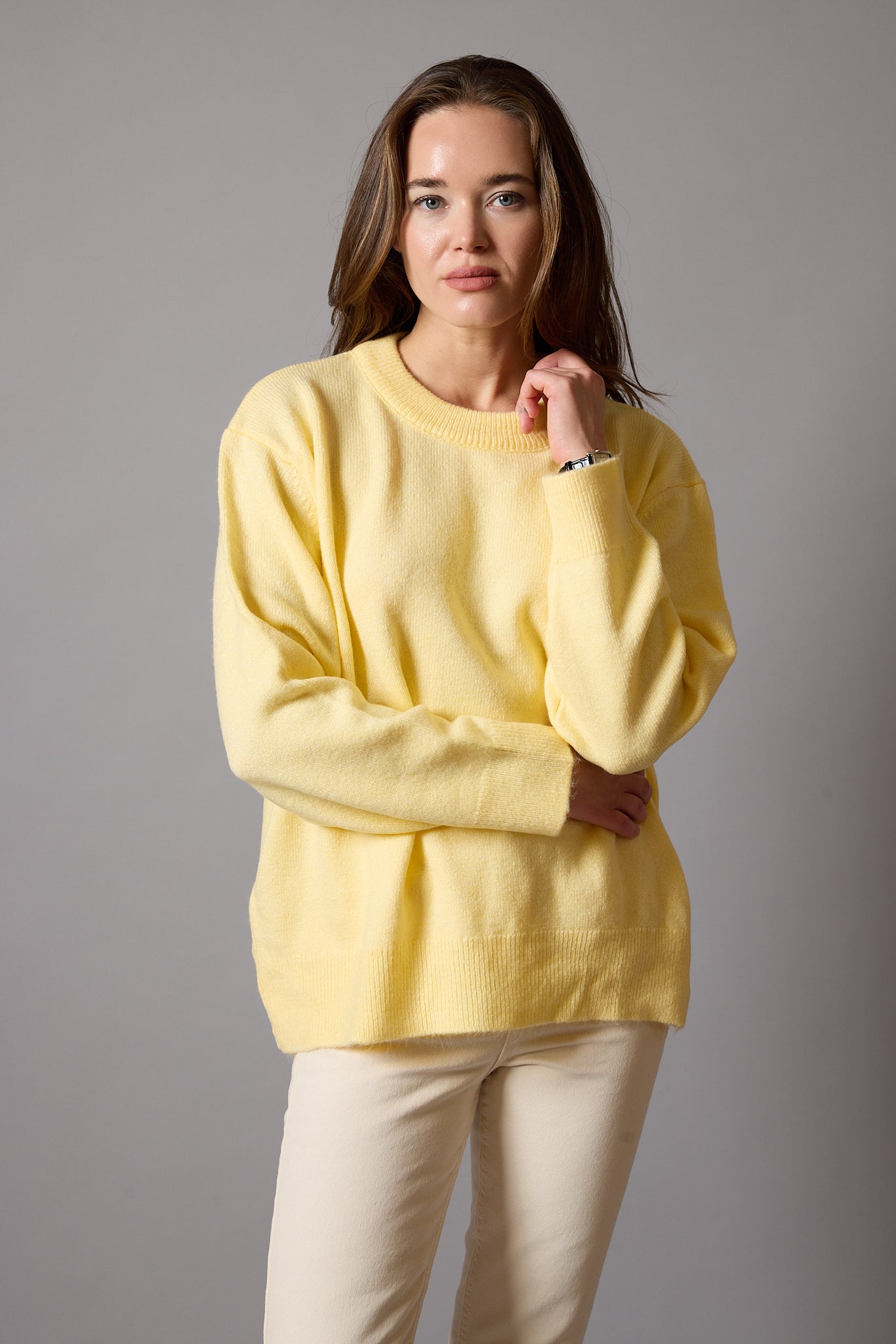 OVERSIZE BISIKLET YAKA KAZAK BUTTER YELLOW