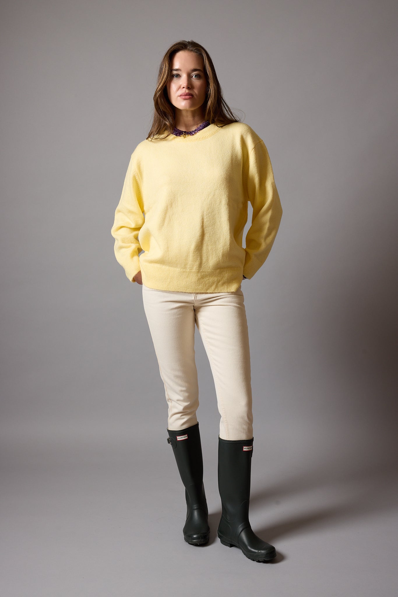 OVERSIZE BISIKLET YAKA KAZAK BUTTER YELLOW