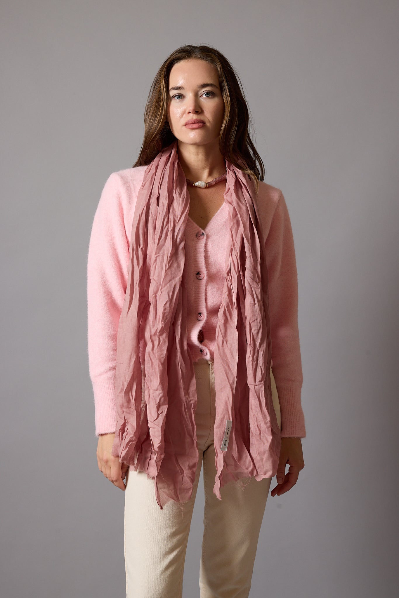 Vintage Rose Organic Cotton Hand Painted Shawl