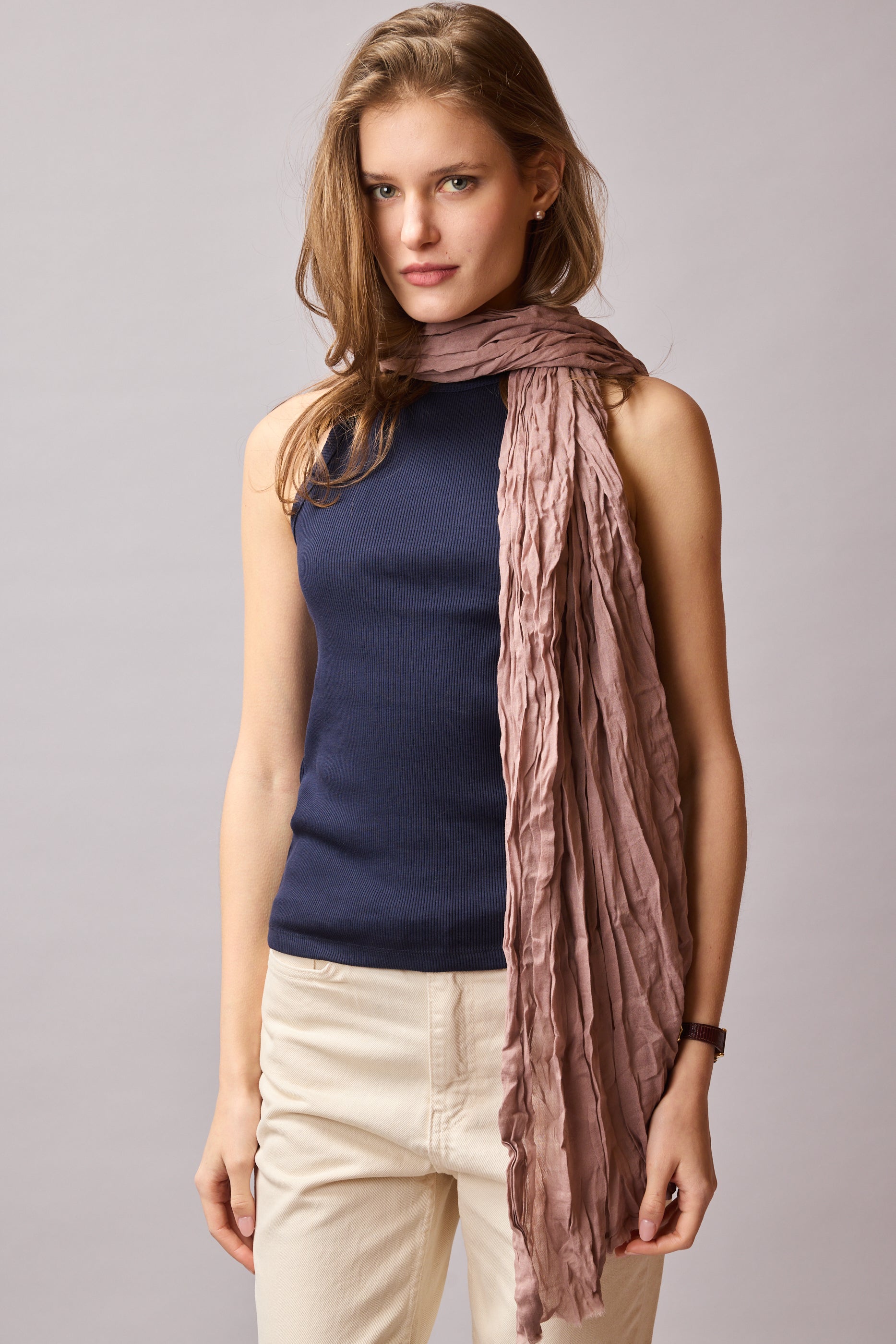 POUDRE LAVANDE ORGANİK PAMUK HANDMADE ŞAL