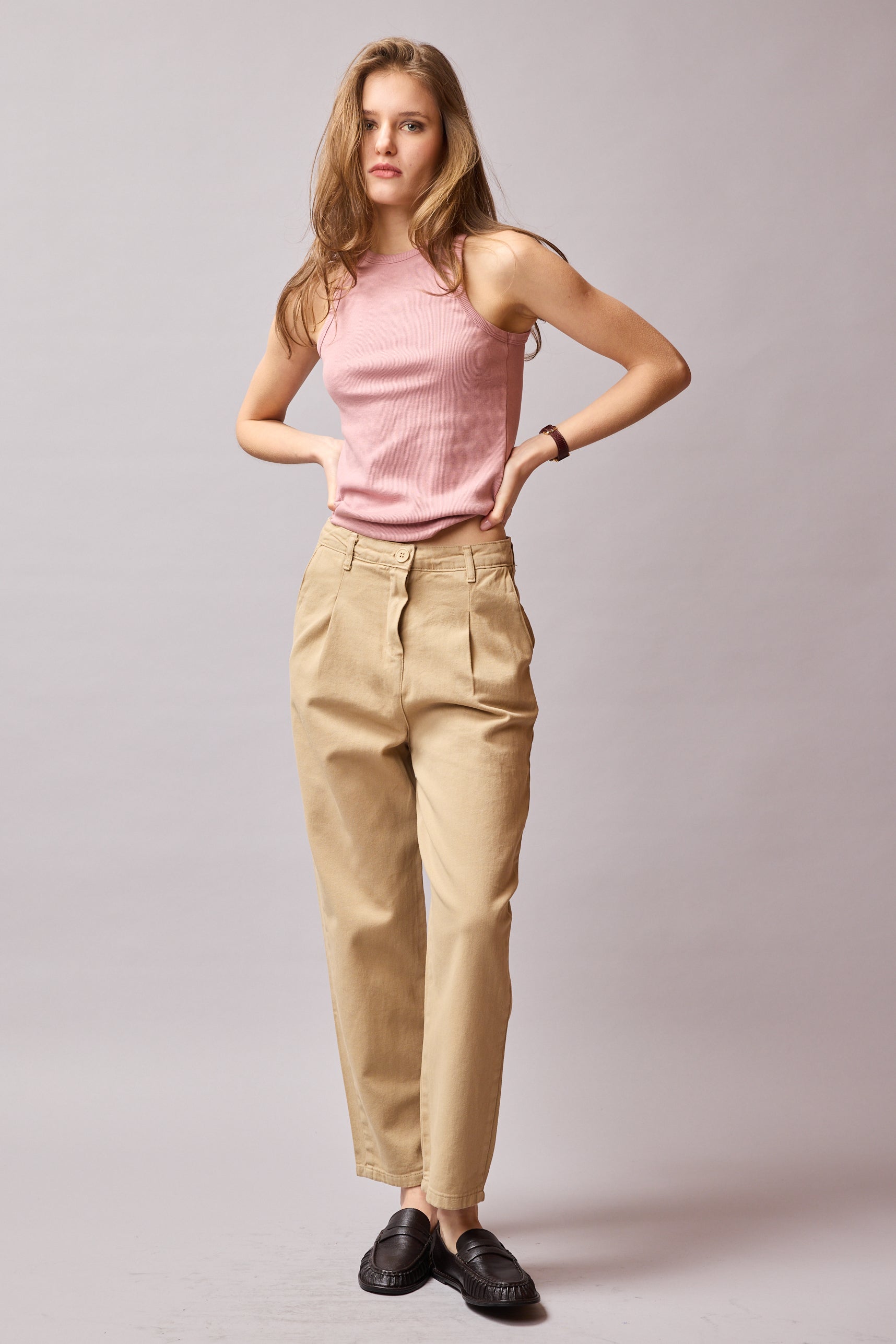 HALTER YAKA CROP TOP PINK ROSE