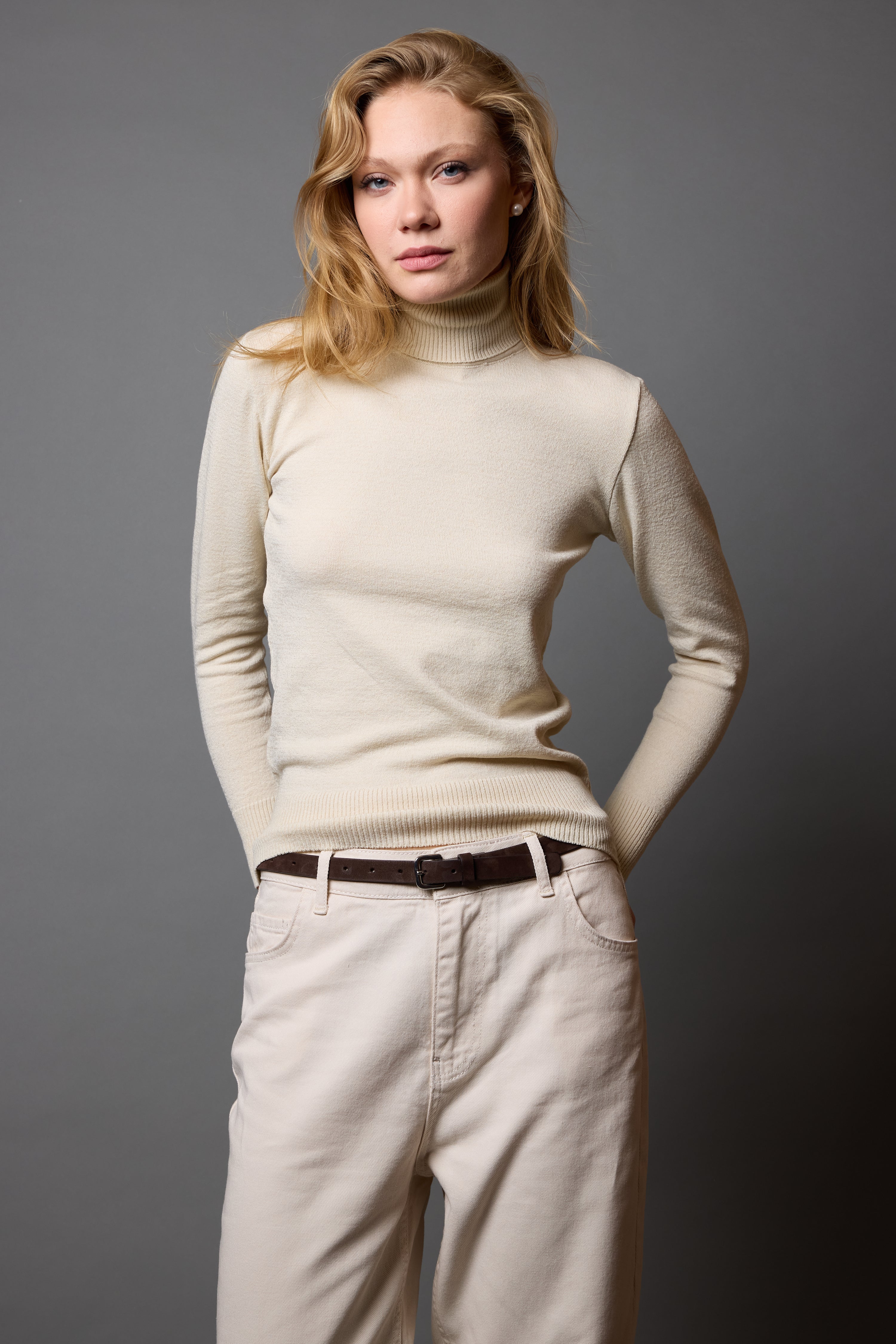 YÜKSEK YAKA KAZAK BEIGE