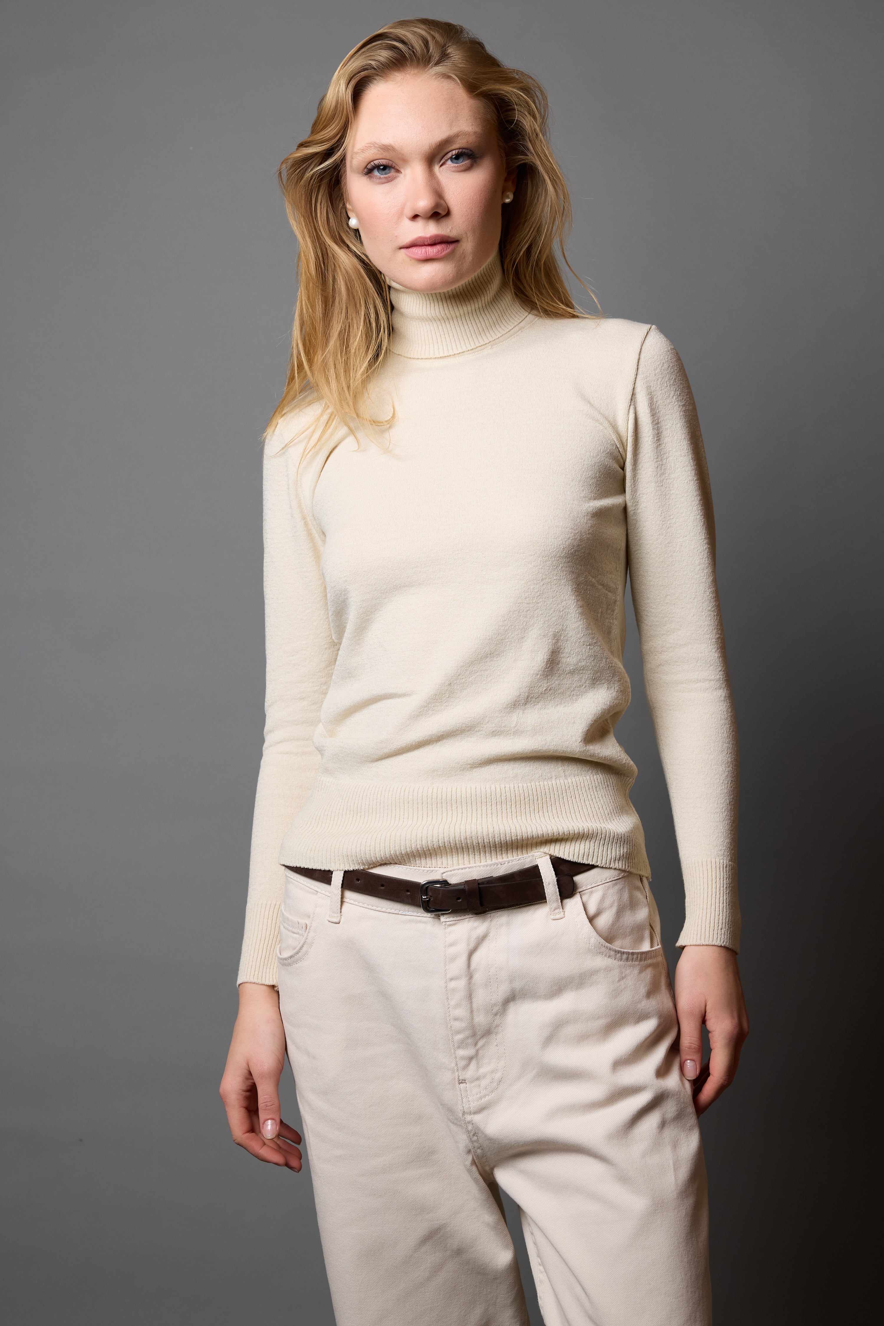 YÜKSEK YAKA KAZAK BEIGE