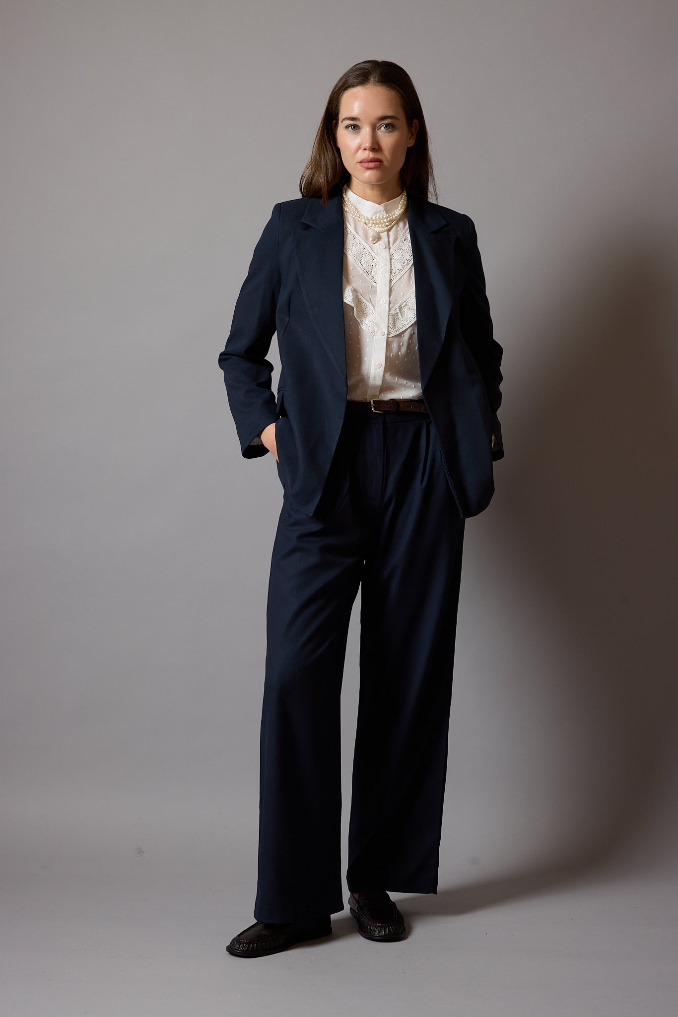KLASİK KESIM BLAZER CEKET LACİVERT