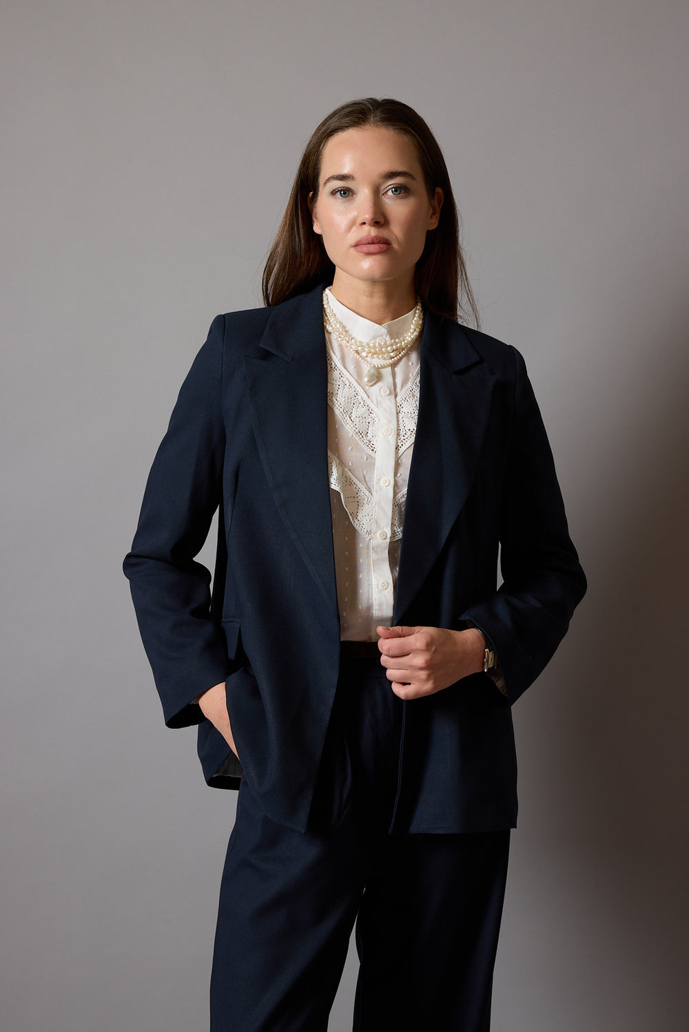 KLASIK KESIM BLAZER CEKET LACIVERT