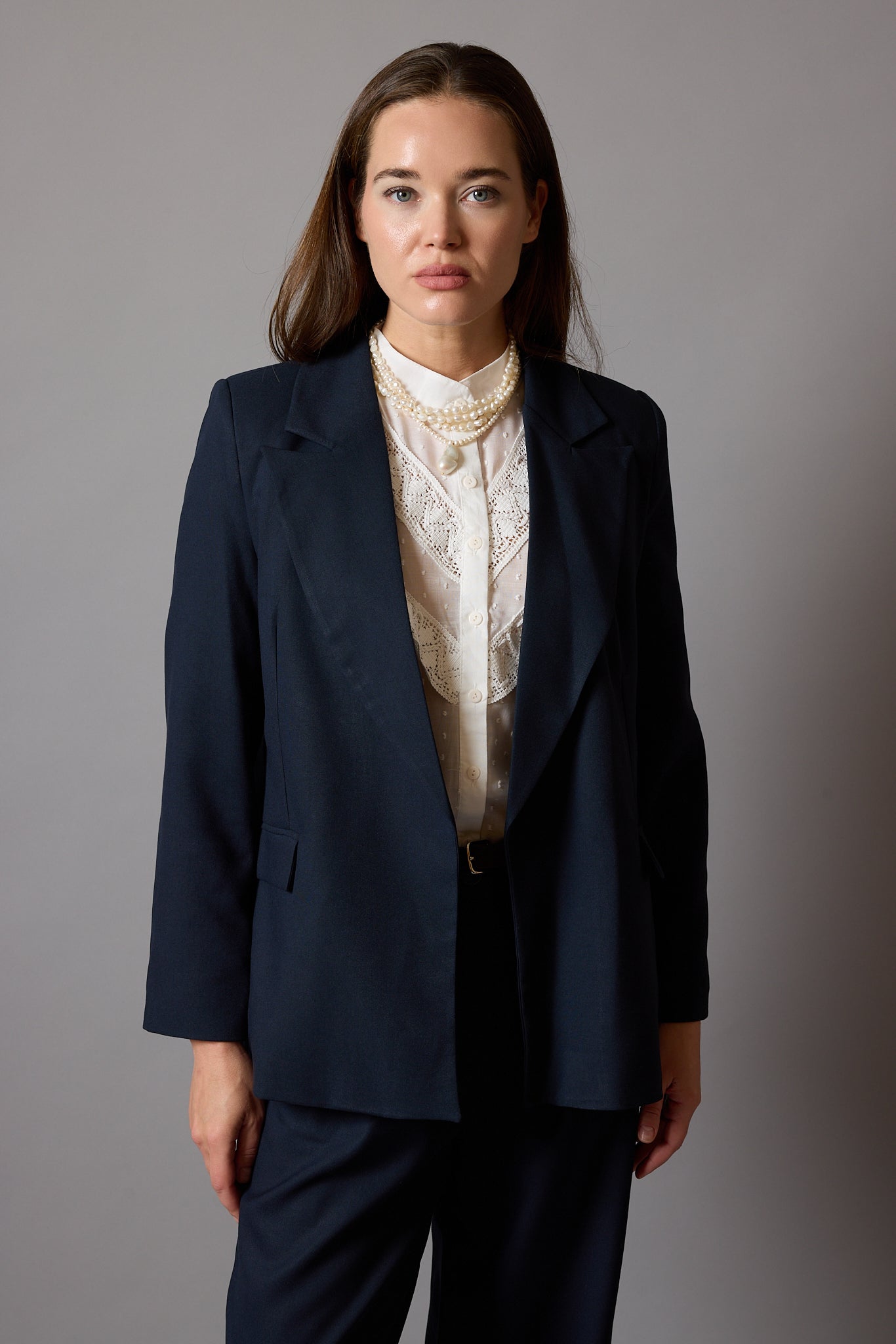 KLASİK KESIM BLAZER CEKET LACİVERT