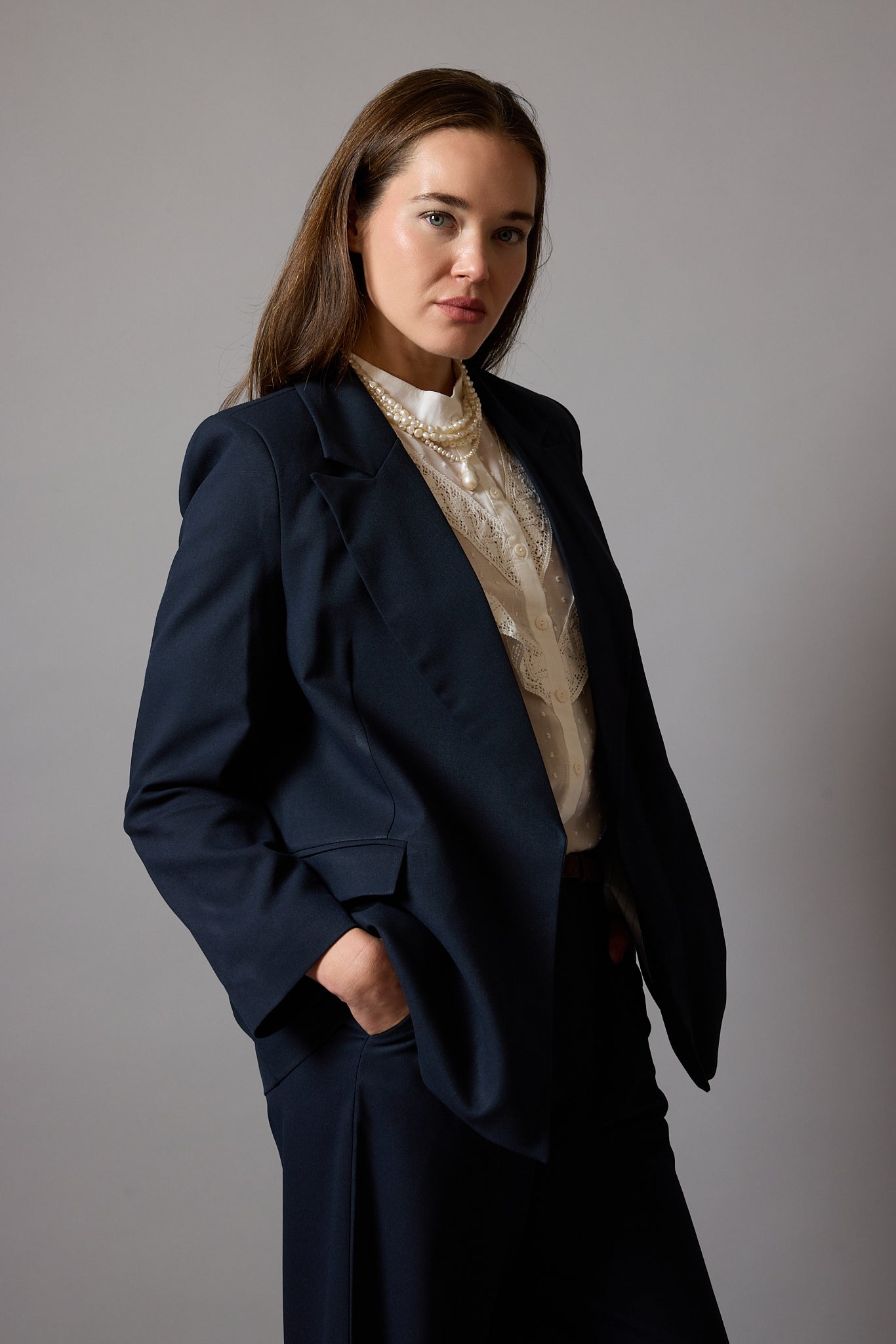 KLASİK KESIM BLAZER CEKET LACİVERT