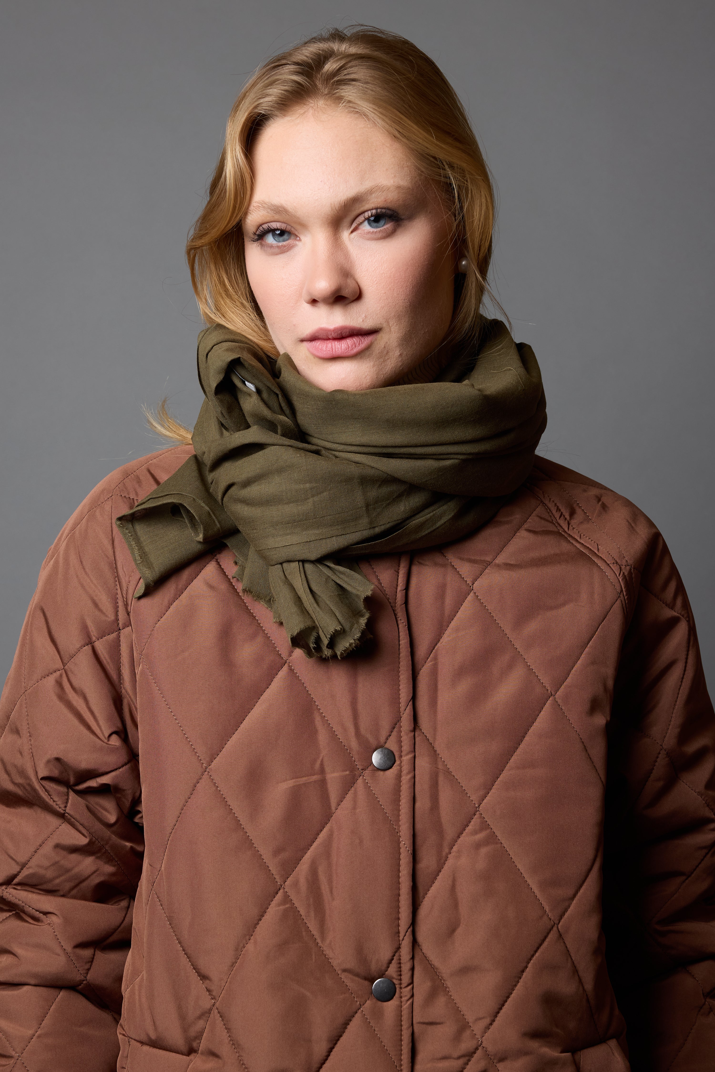 VINTAGE GREEN ORGANİK PAMUK HANDMADE ŞAL