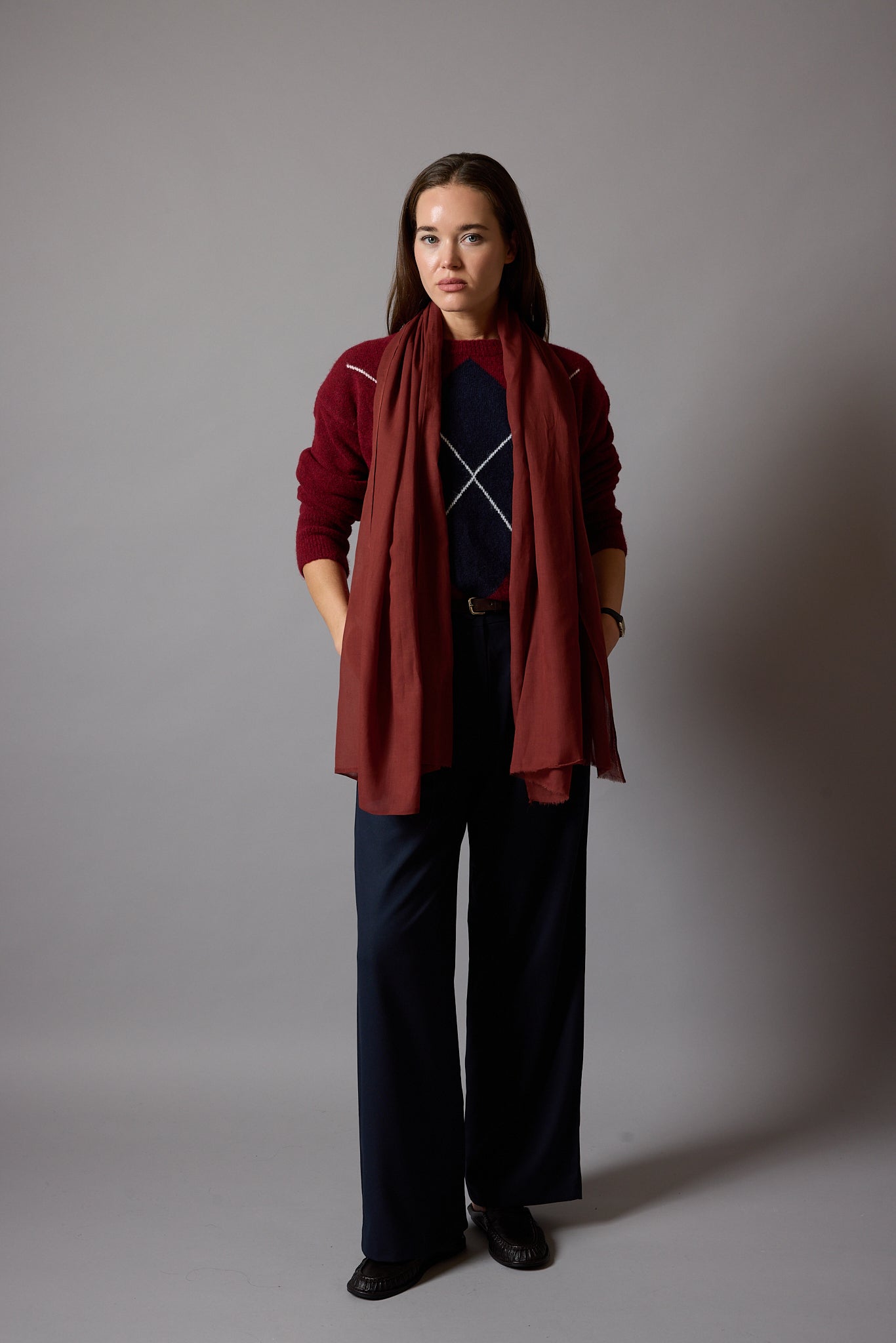 TERRACOTTA ORGANIK PAMUK HANDMADE SAL