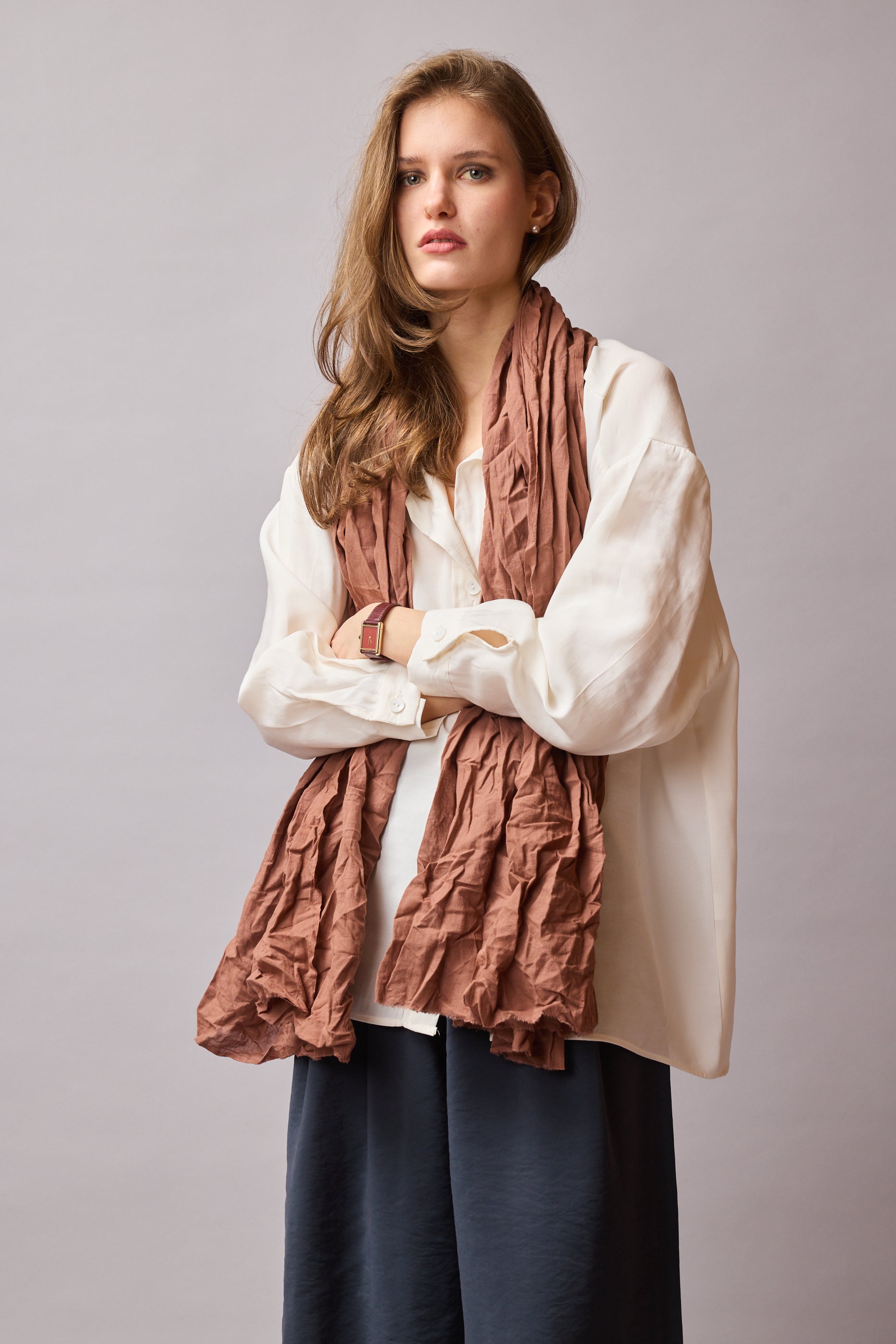 Sugar Autumn Coffee Organik Pamuk Handmade Şal