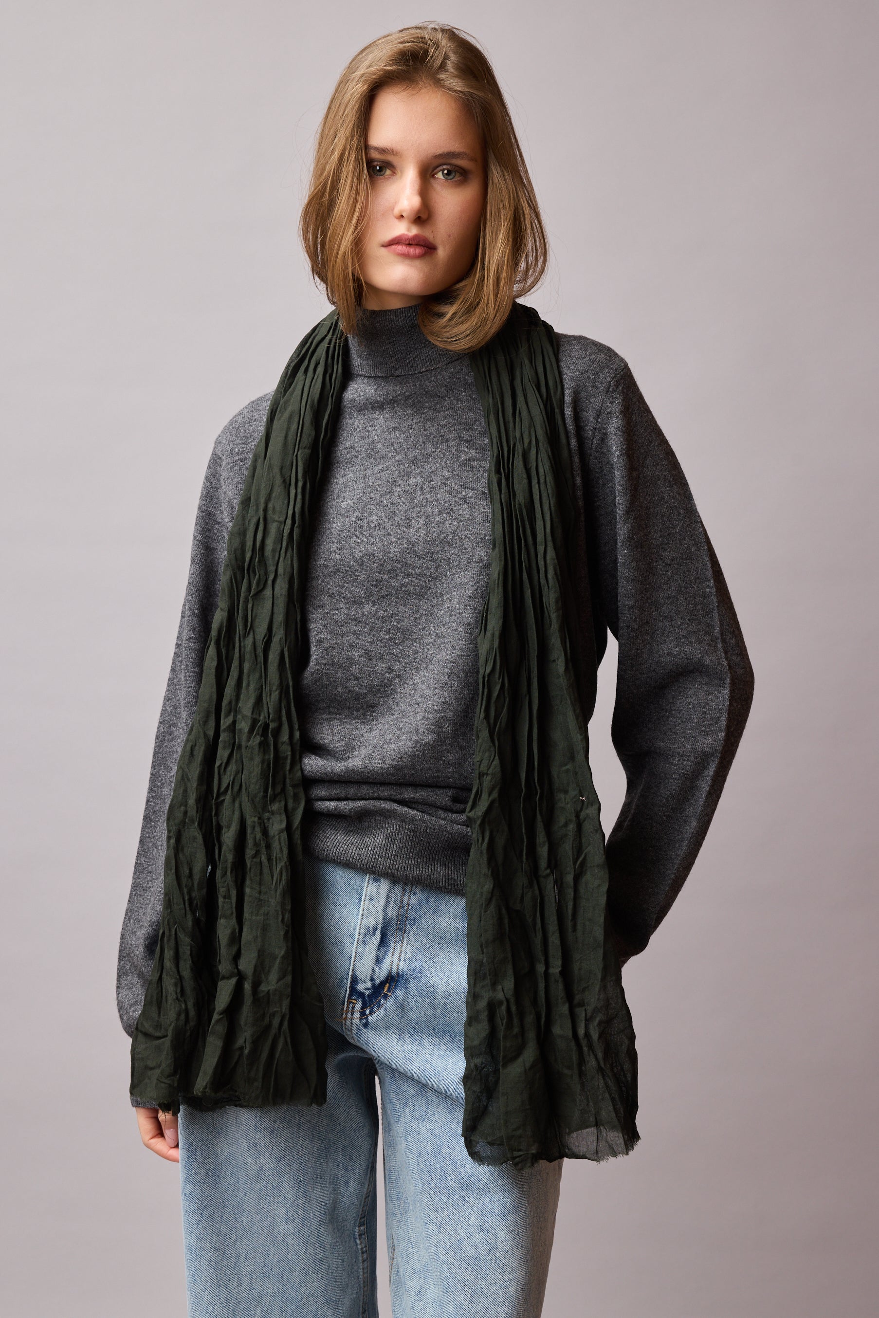 GREEN FOREST ORGANİK PAMUK HANDMADE ŞAL