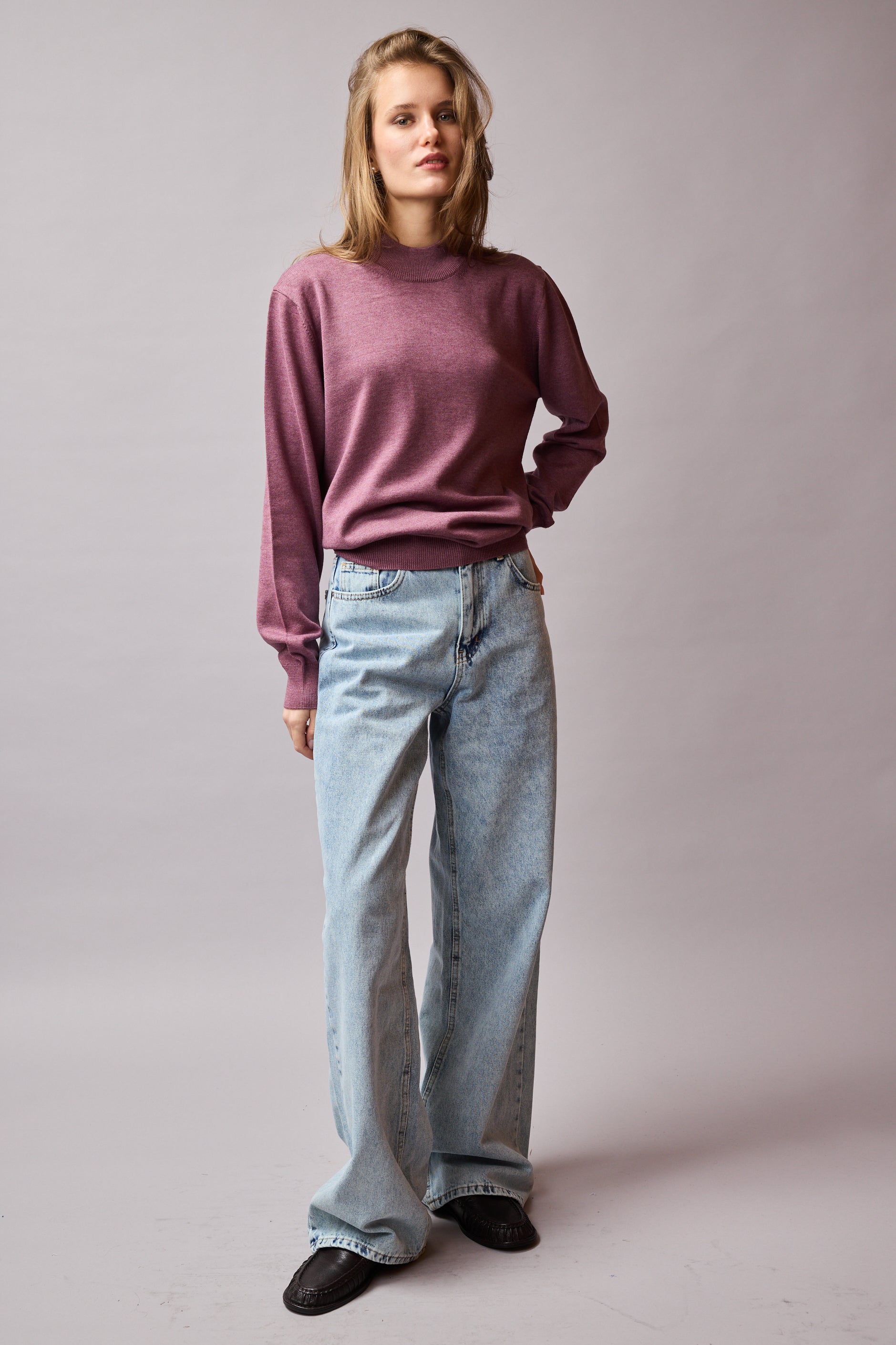 STRAIGHT FIT YÜKSEK BEL GENİŞ PAÇA JEAN LIGHT BLUE