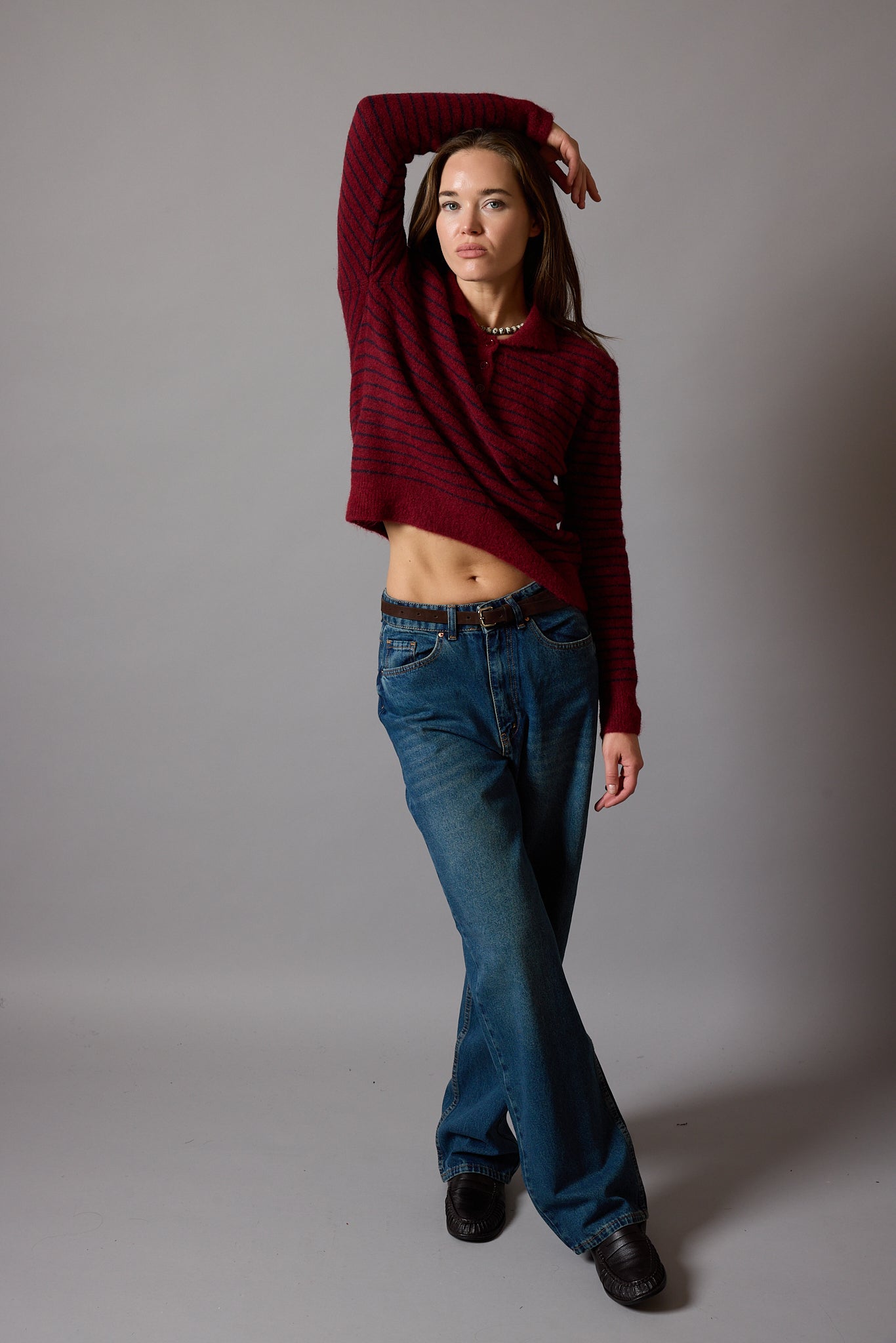 WIDE LEG BALLOON FIT JEAN VINTAGE BLEU