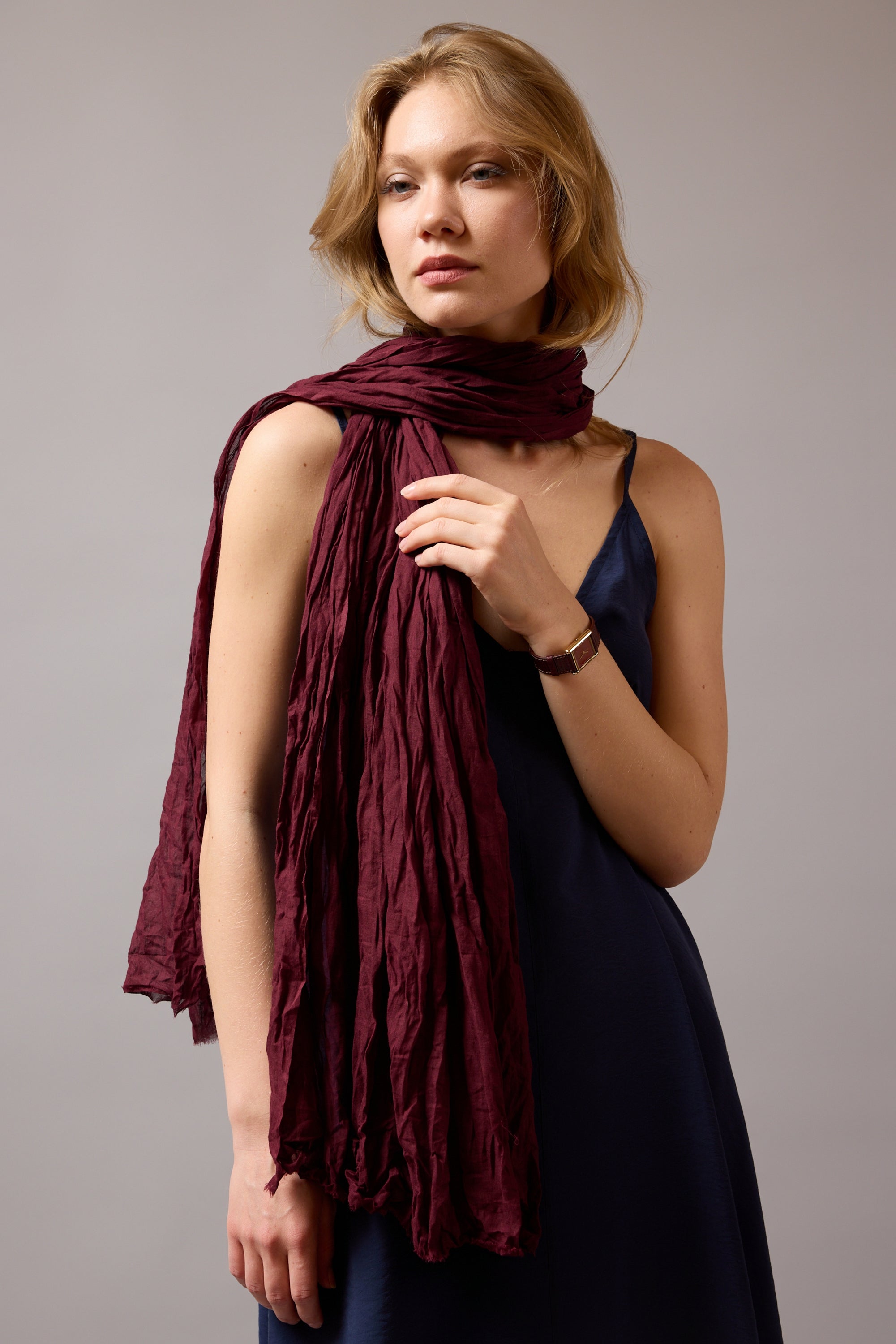 SUMMER WINE ORGANİK PAMUK HANDMADE ŞAL