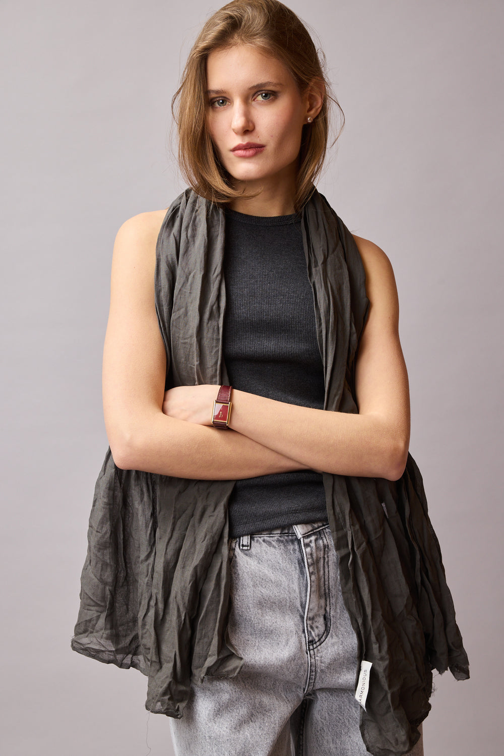 GREY ORGANIK PAMUK HANDMADE SAL