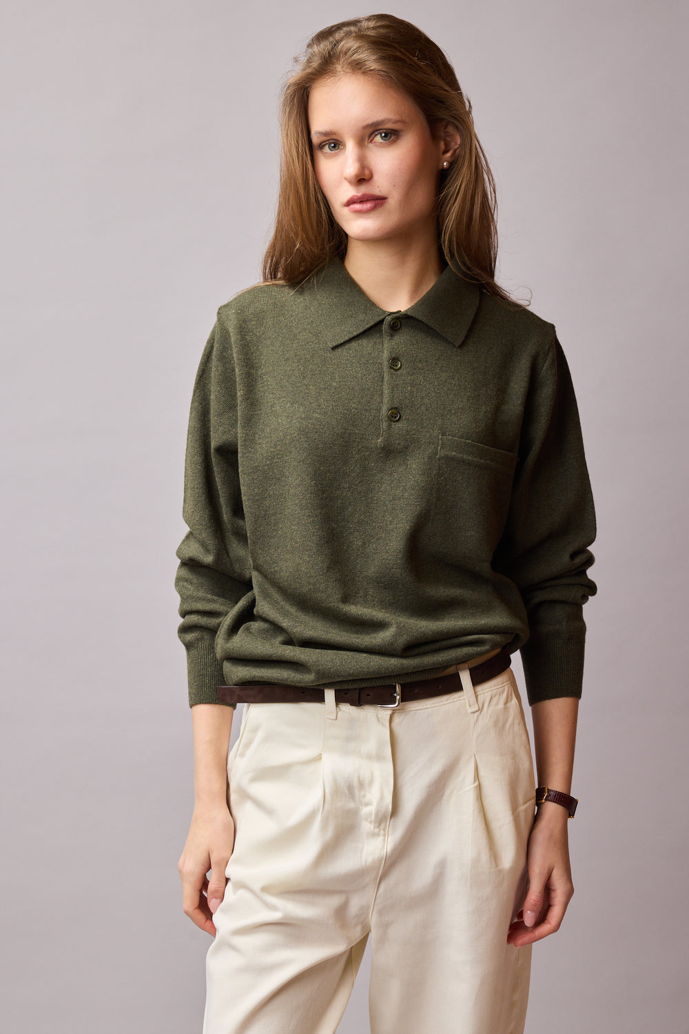 YUN POLO YAKA UNISEX KAZAK HAKI