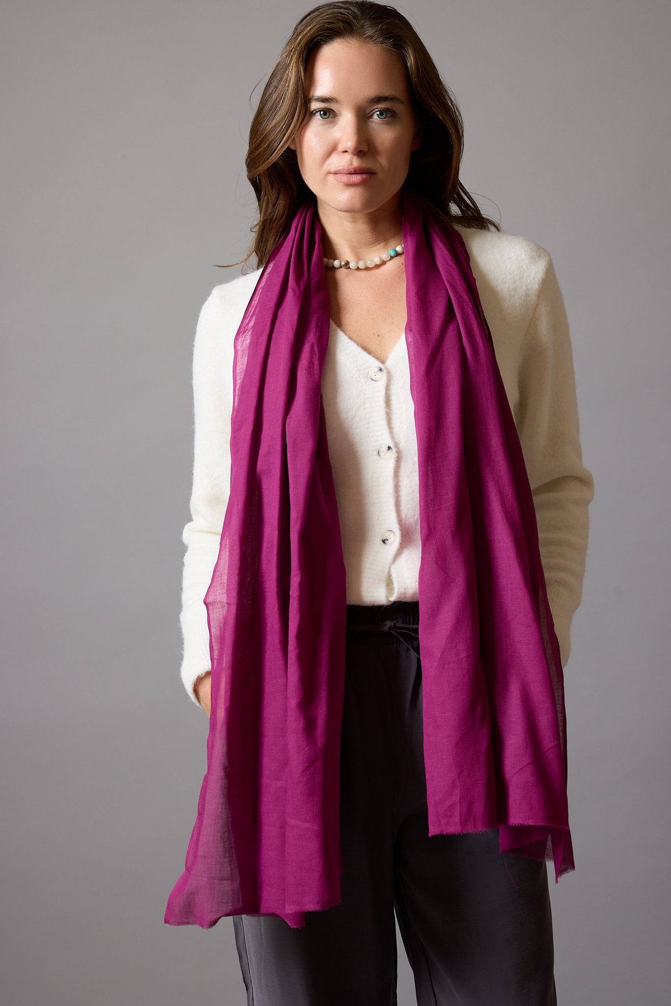 FRAMBOISE ORGANIK PAMUK HANDMADE SAL