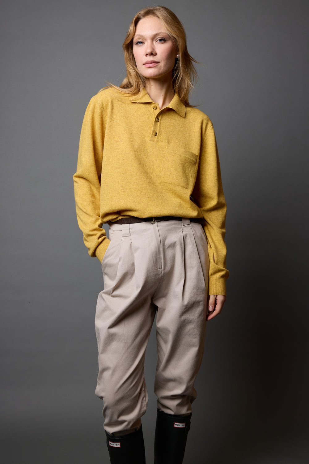 YUN POLO YAKA UNISEX KAZAK YELLOW