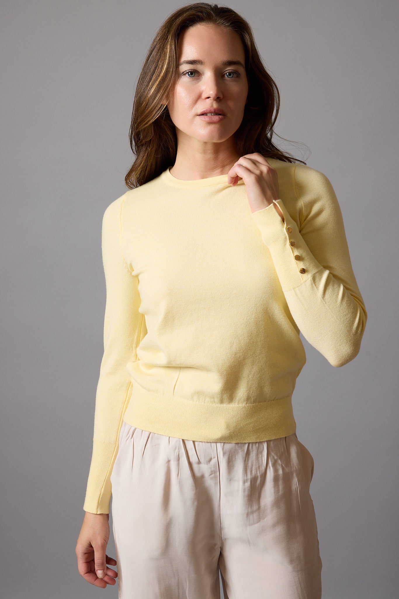 CREW NECK SOFT TEXTURED KNITWEAR CLARET RED