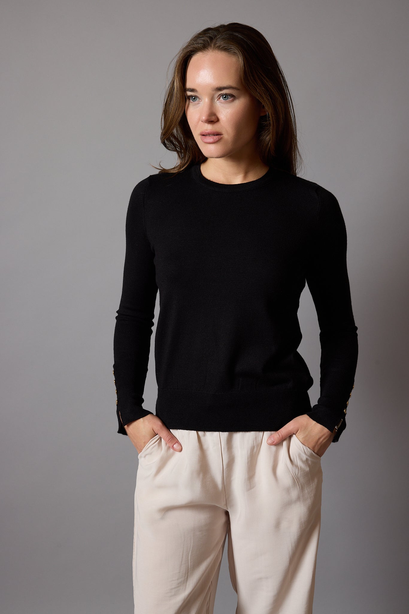 CREW NECK SOFT TEXTURED KNITWEAR CLARET RED