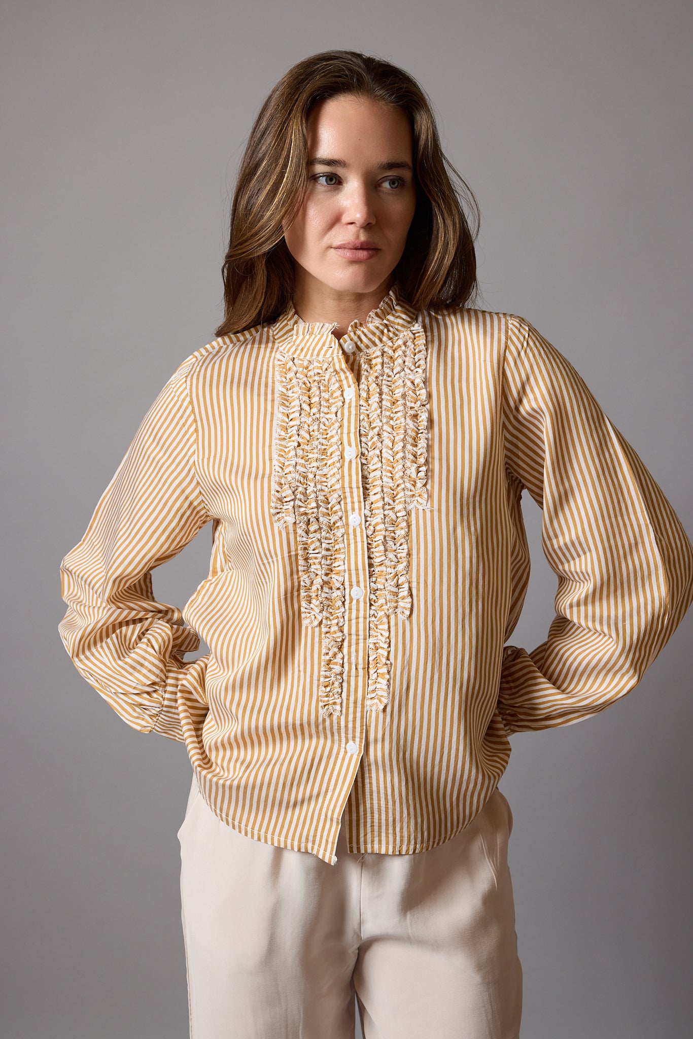 FLEUR FIRFIRLI GOMLEK YELLOW