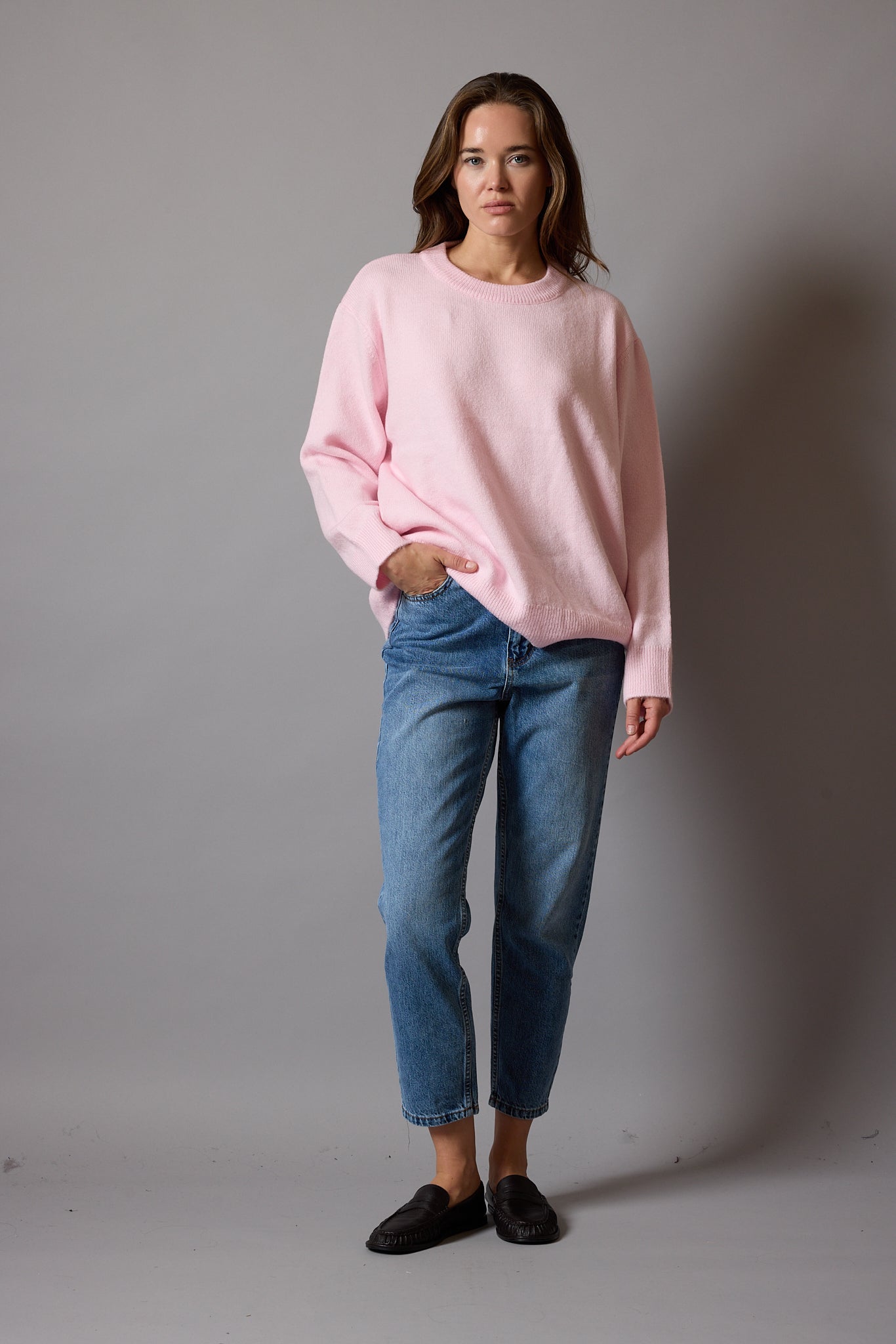 STRAIGHT FIT YUKSEK BEL MOM JEAN LIGHT BLUE